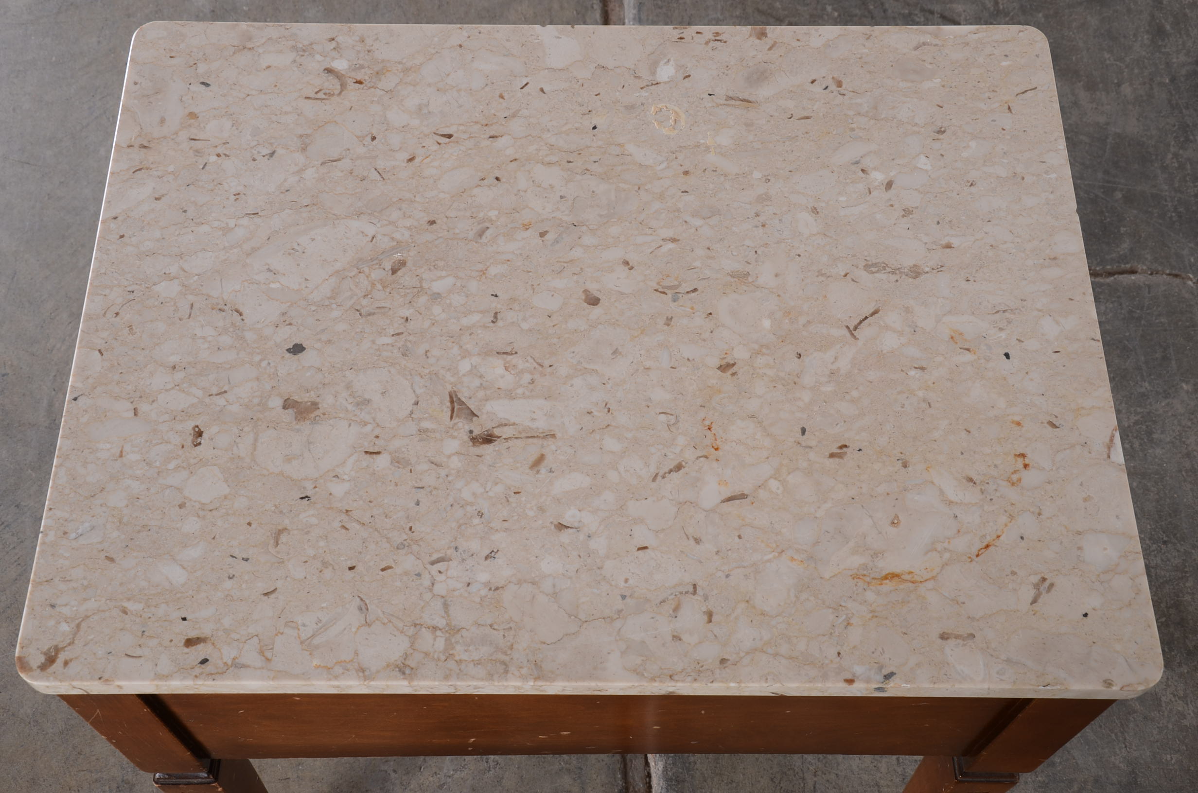 Federal style Side Table with Granite Top EBTH