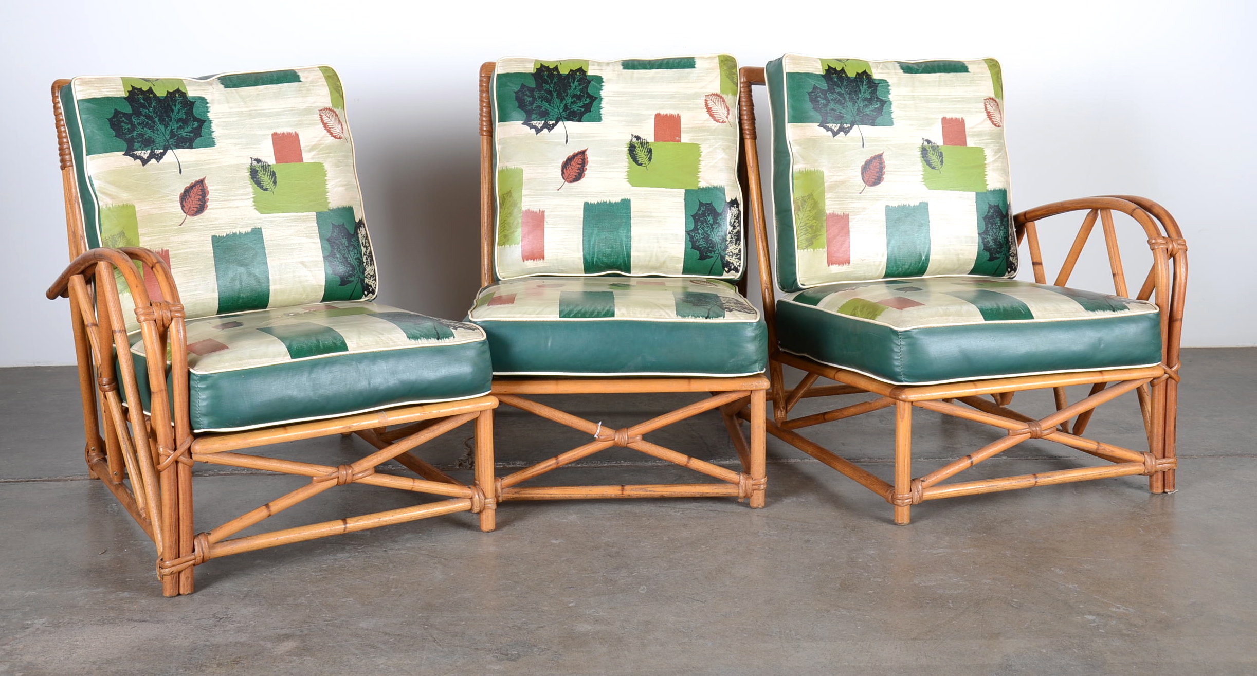 Heywood Wakefield Ashcraft Patio Sofa and Side Tables EBTH