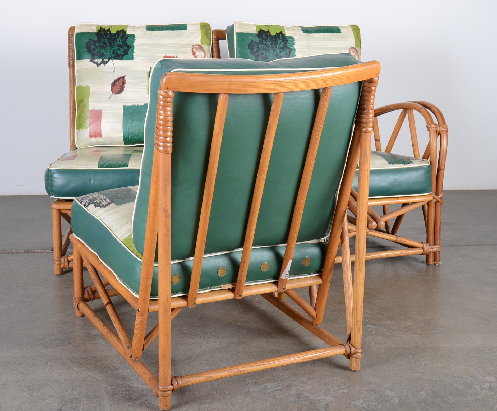 Heywood Wakefield Ashcraft Patio Sofa and Side Tables EBTH