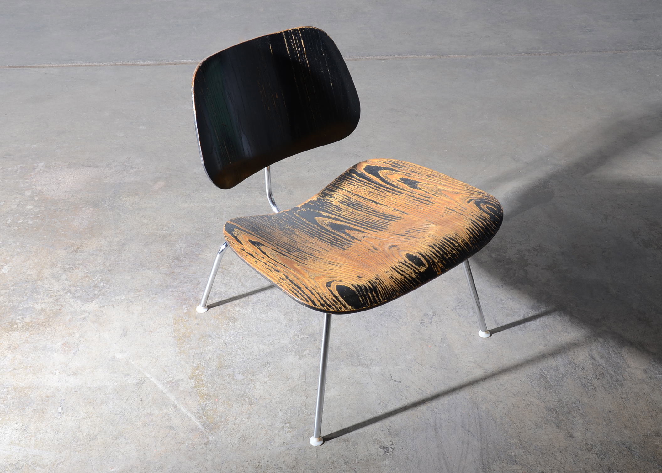 Vintage Herman Miller Black Molded Plywood Chair Ebth