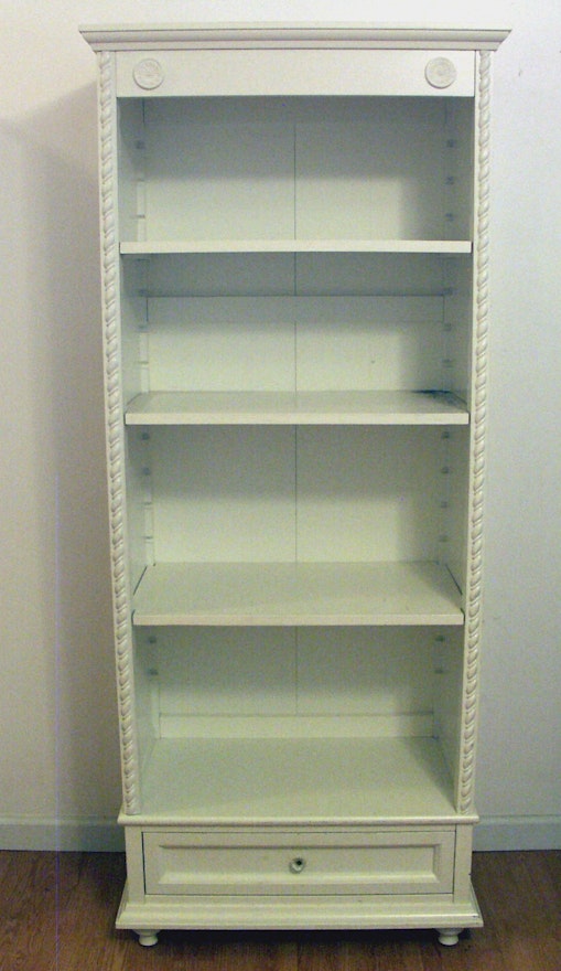 Simply Shabby Chic White Bookcase Ebth