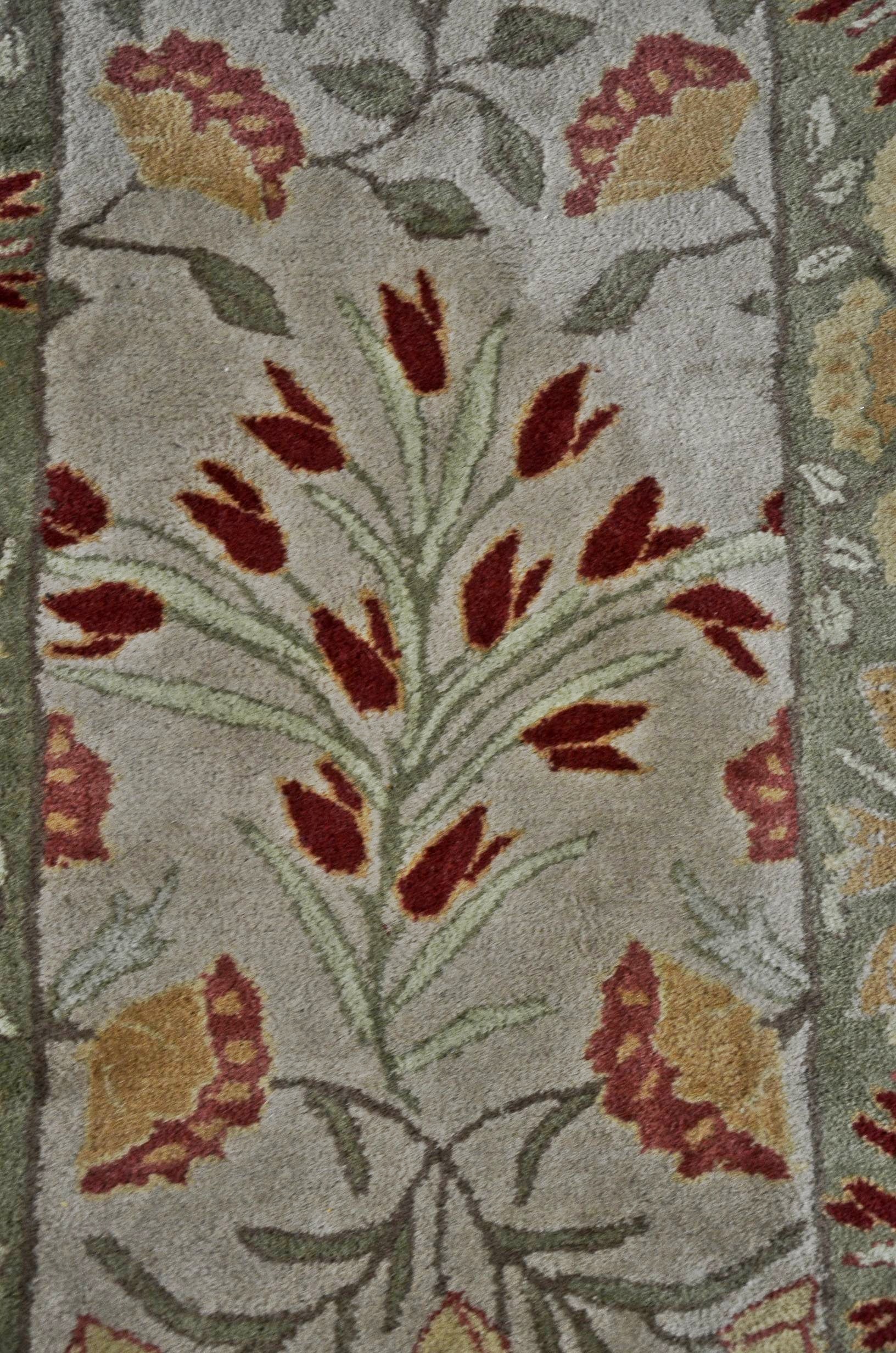 Pottery Barn Adeline Sage wool runner rug. EBTH