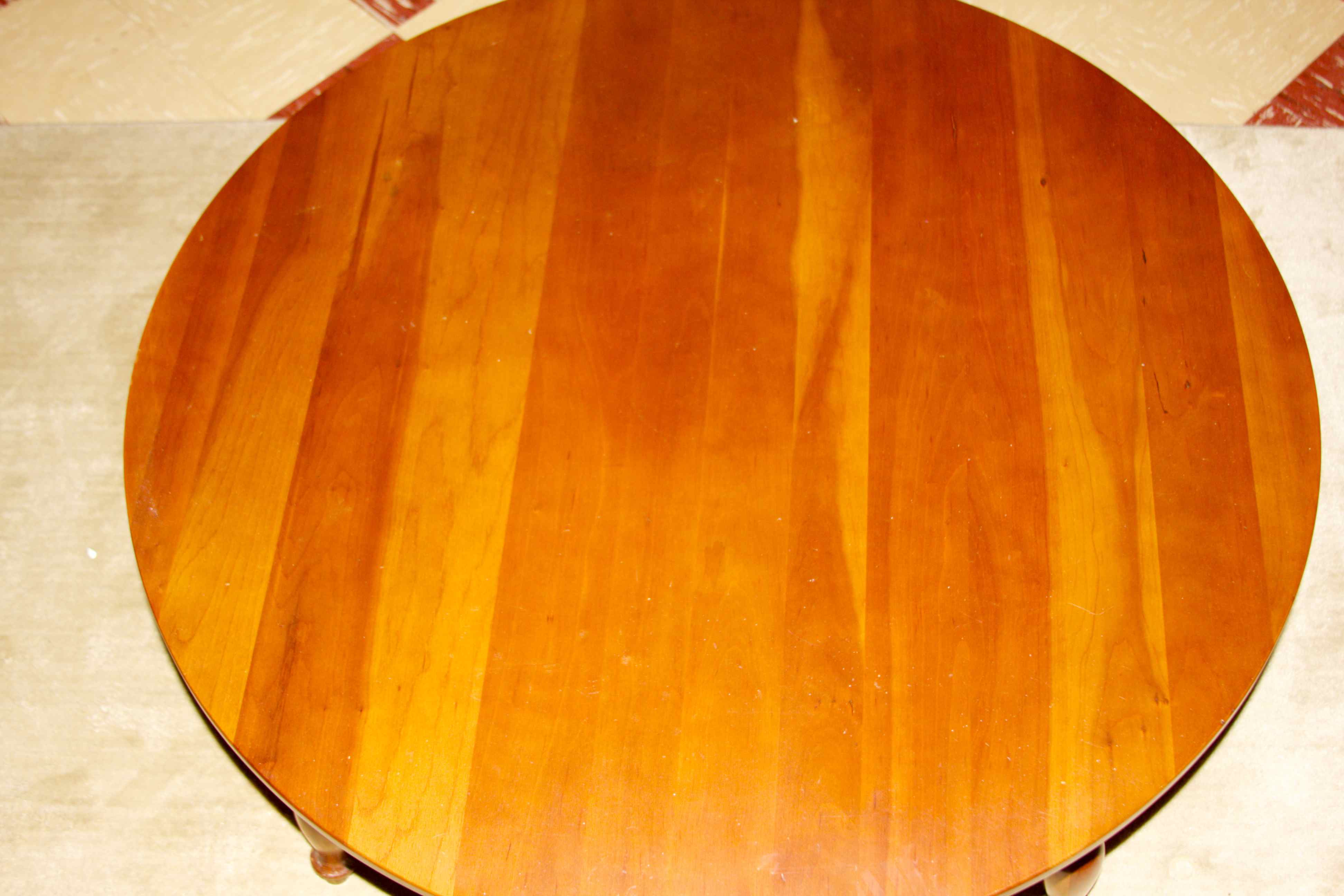 Round Wood Veneer Coffee Table EBTH
