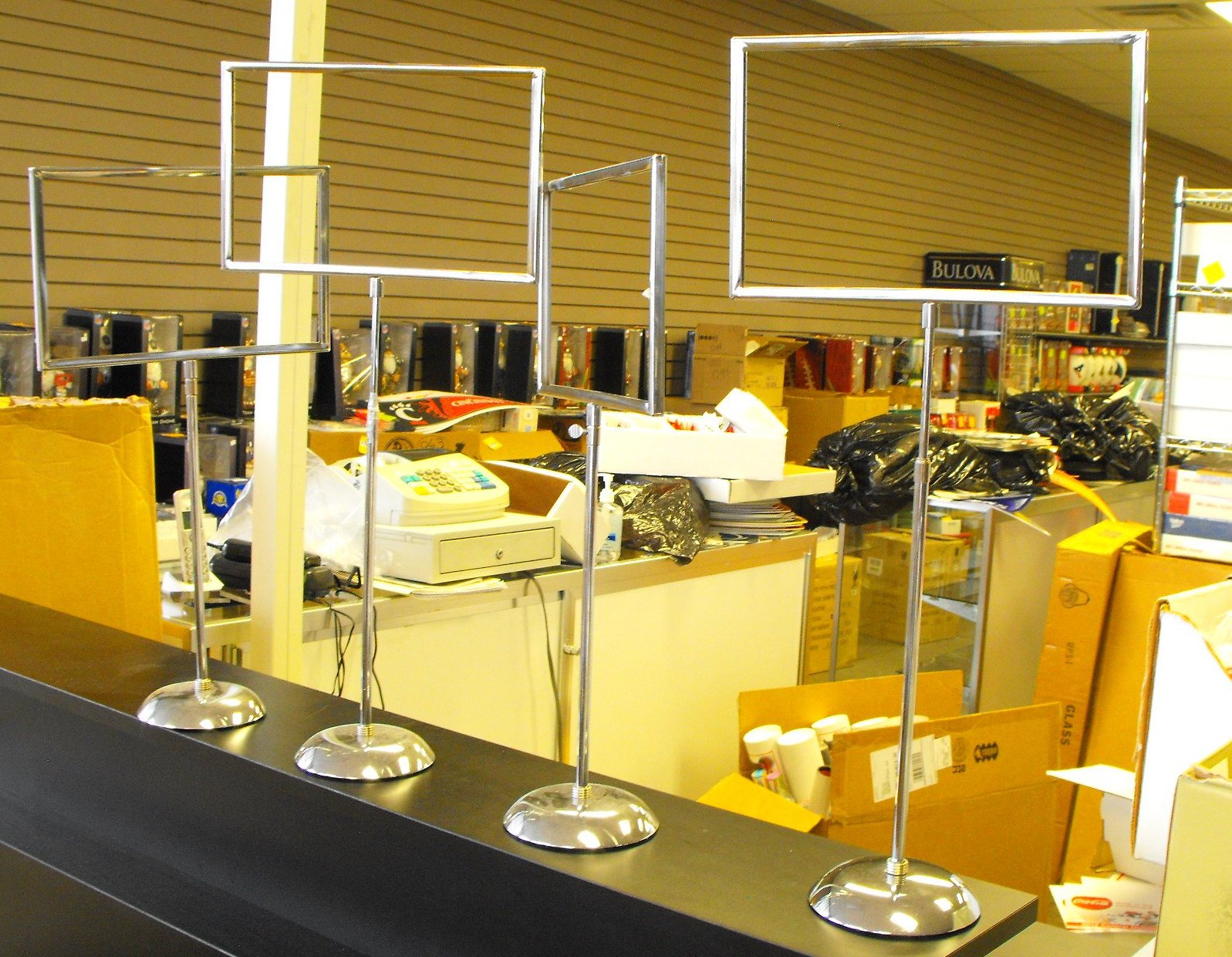 (15) Counter/Table Top Metal Signs EBTH