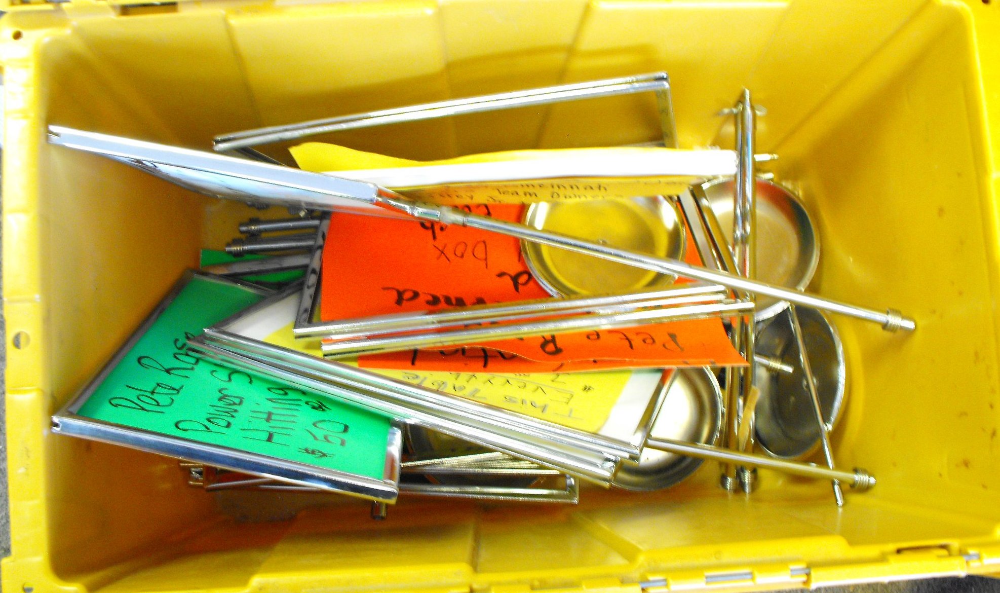 (15) Counter/Table Top Metal Signs EBTH