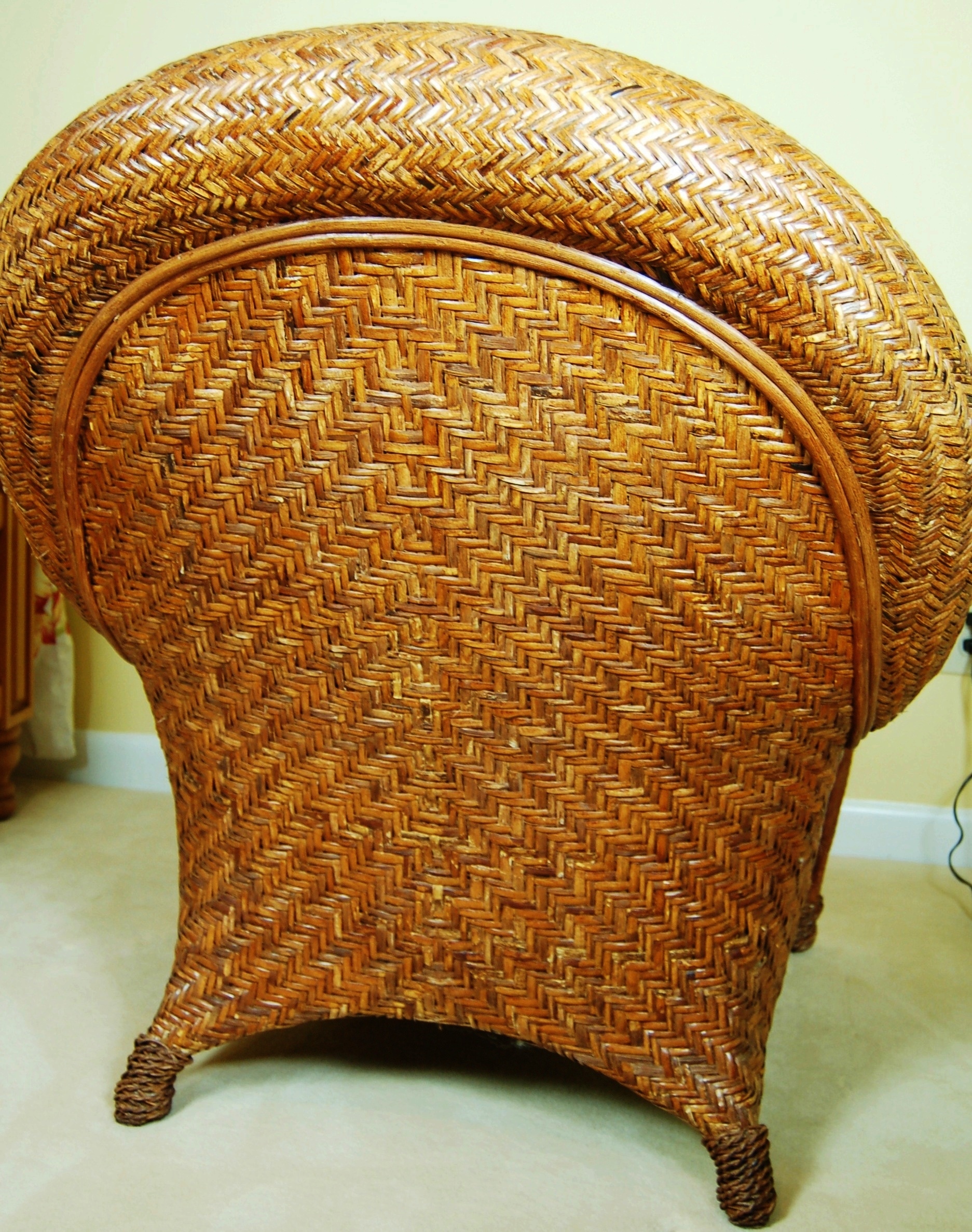 Pottery Barn Malabar Wicker Arm Chair EBTH