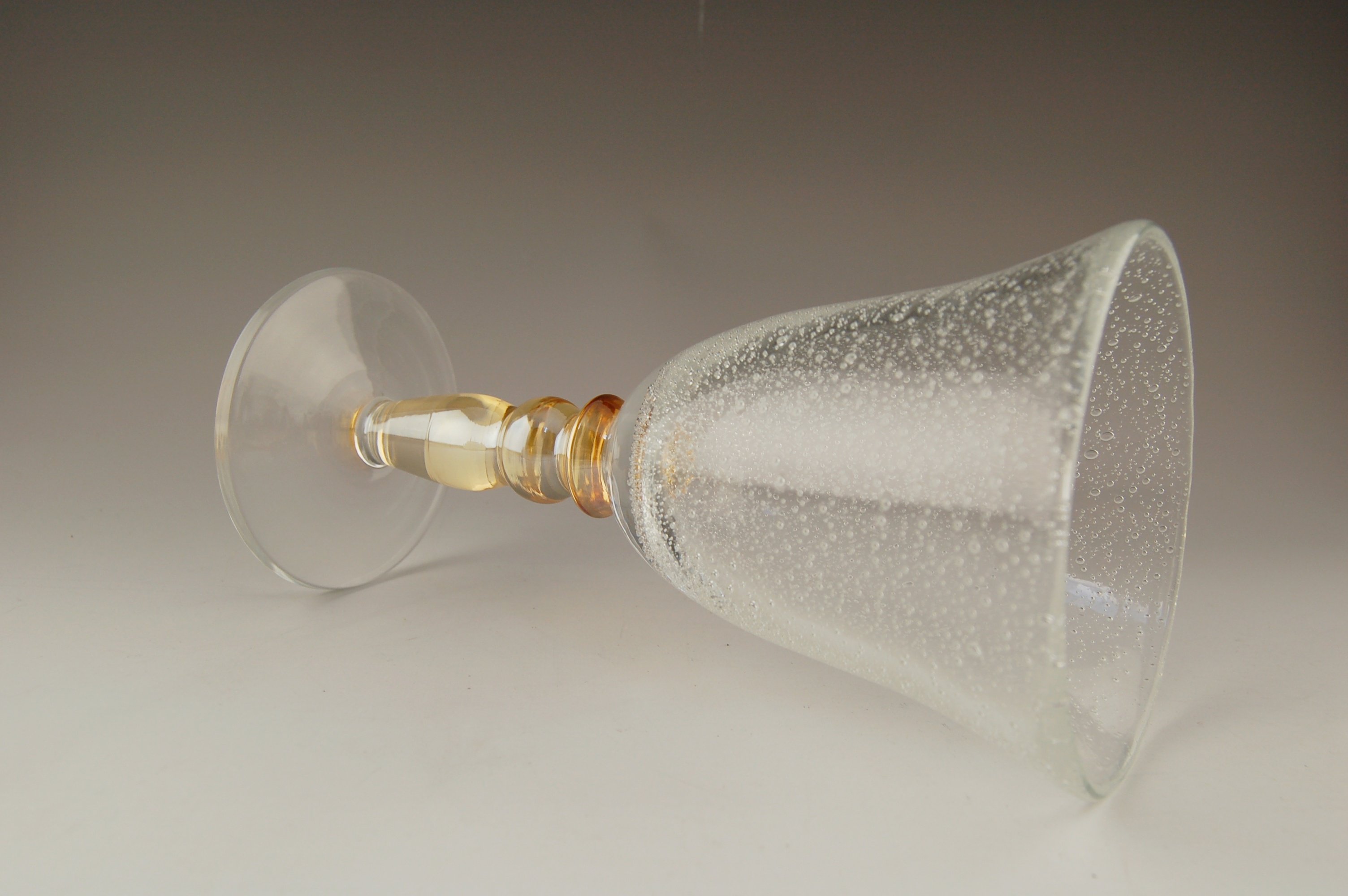 Set of Glass Bubble Goblets EBTH