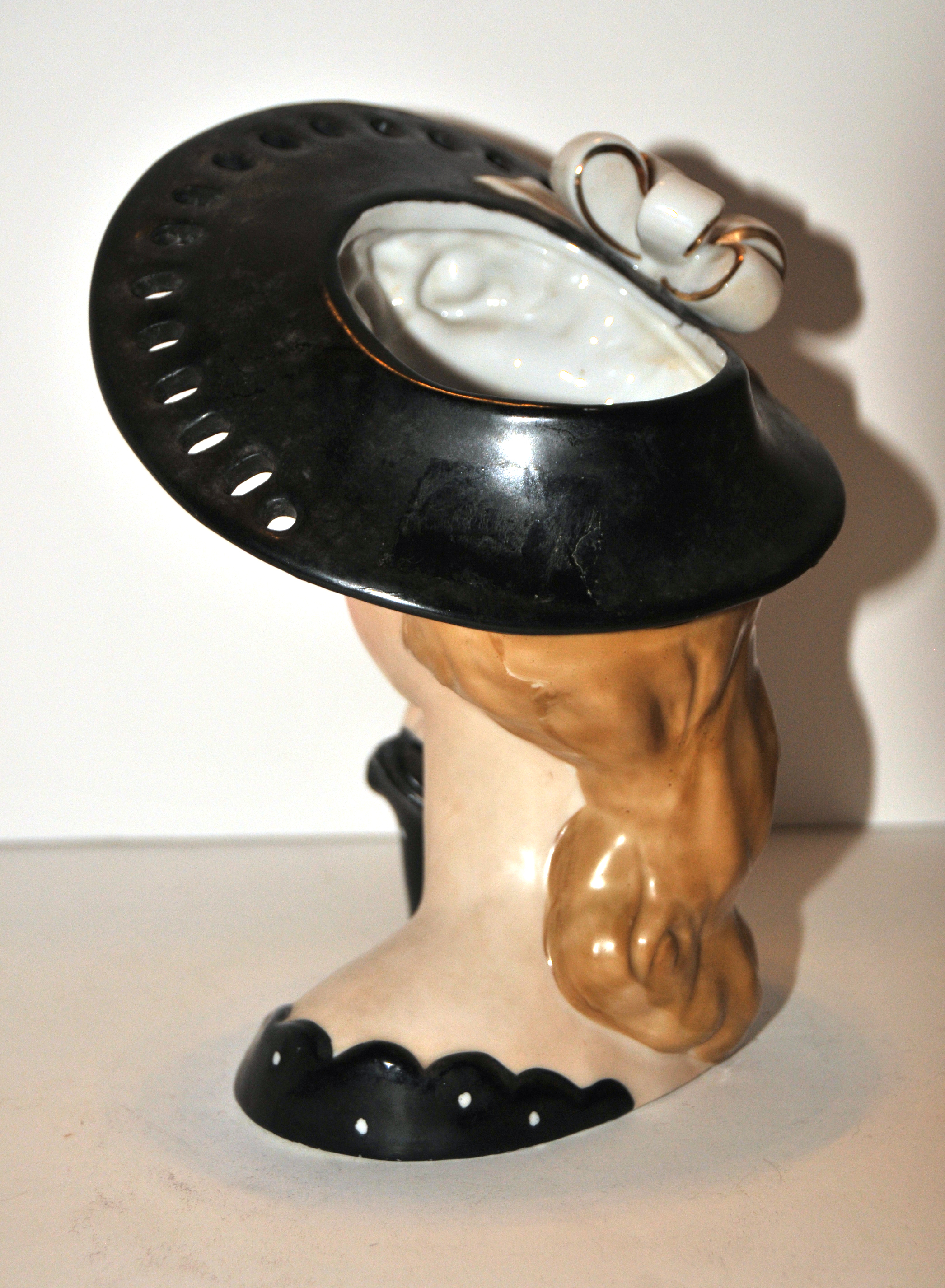 2 Vintage Porcelain Lady Head Vases EBTH