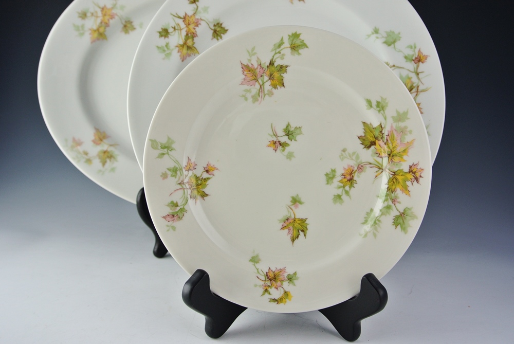 1893 Antique Limoges Fine China "Autumn Leaf" Pattern Dinner Ware EBTH