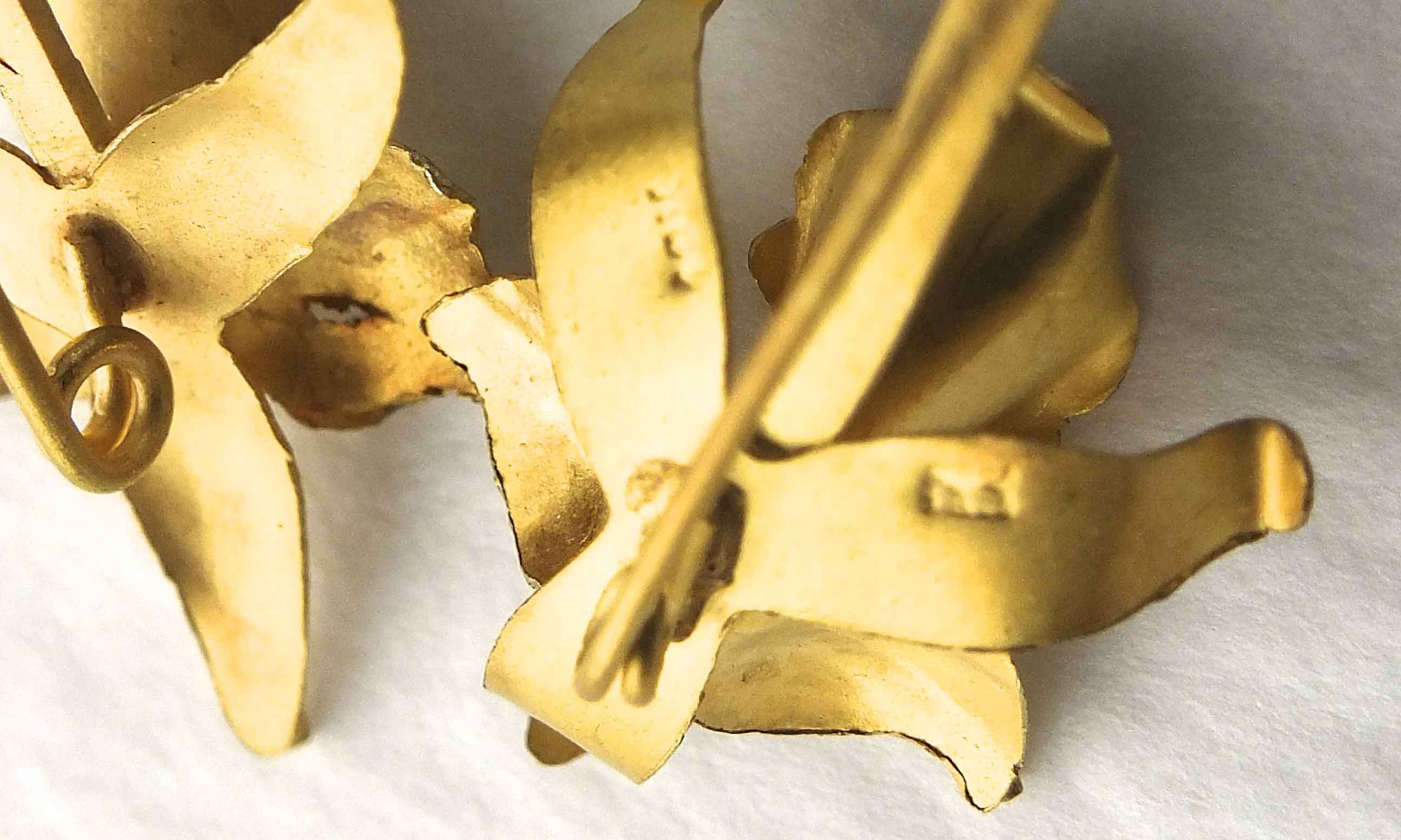 Trio of 18K Gold Pins EBTH