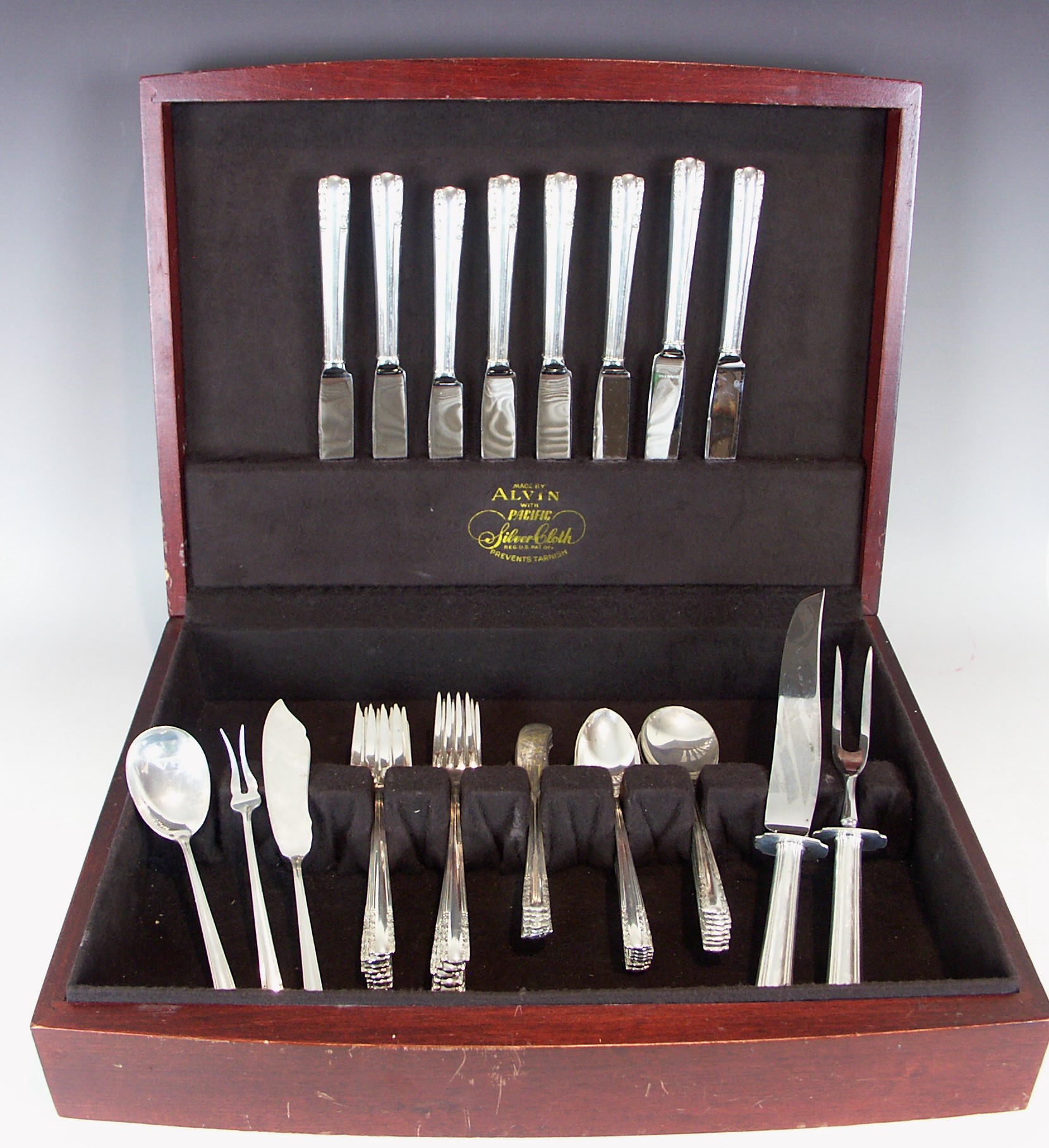 Alvin "Chapel Bells" Sterling Silver Flatware and Storage Box EBTH
