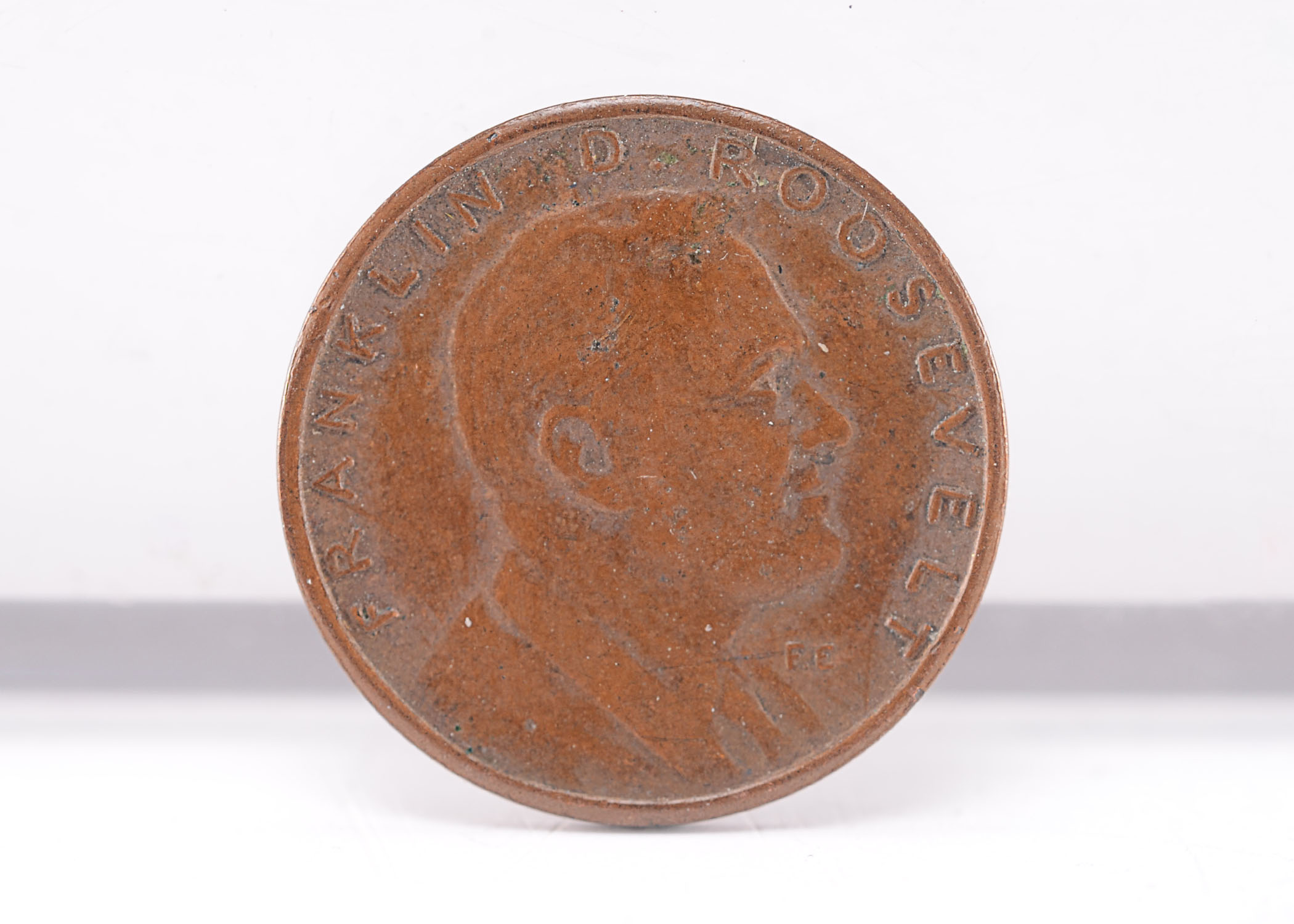 Franklin D. Roosevelt lucky play money depression era copper coin EBTH