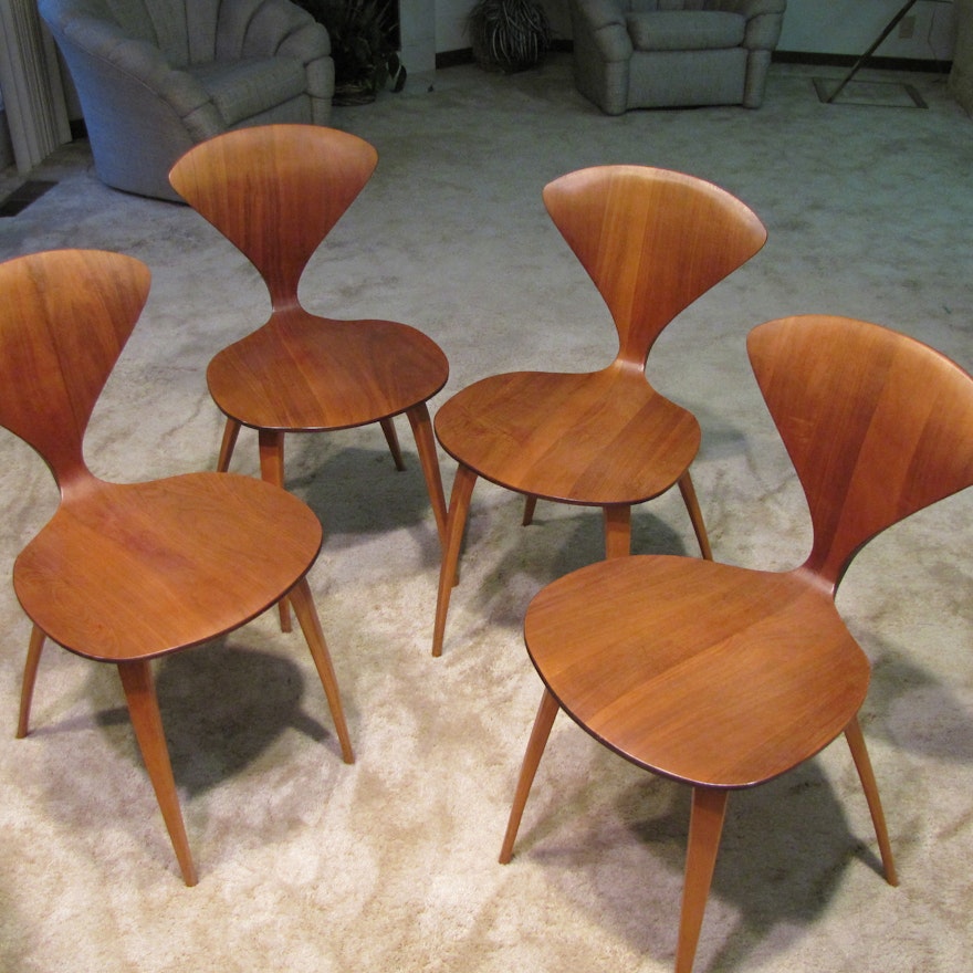 Set Of Four Plycraft Cherner Pretzel Chairs