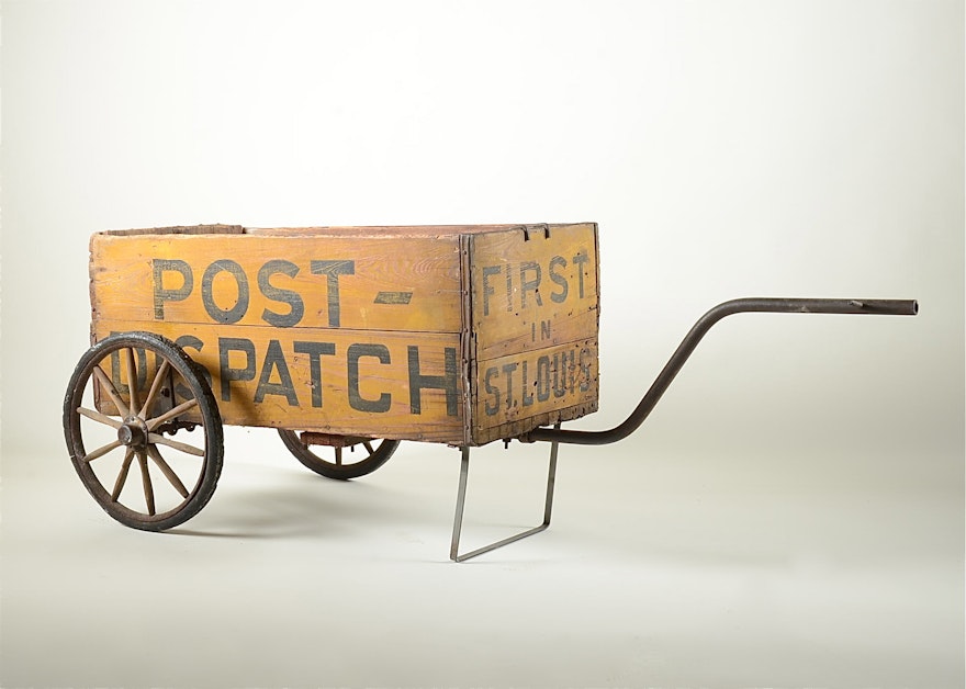 Antique St. Louis Post-Dispatch Cart | EBTH