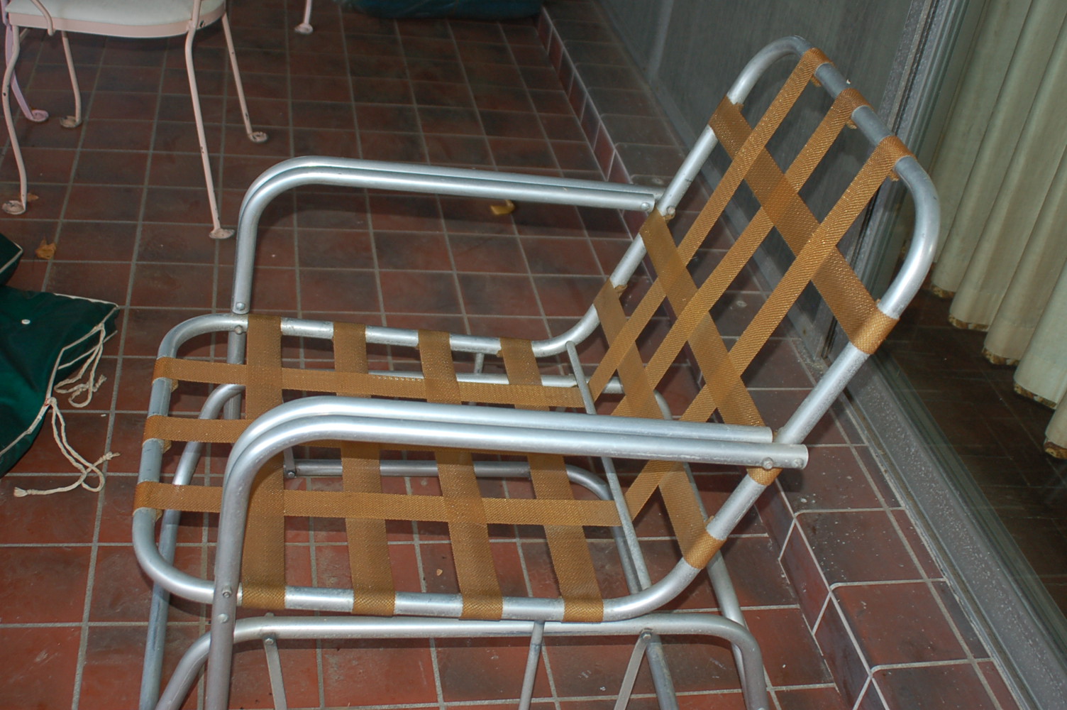 Vintage Aluminum Glider and Chair EBTH