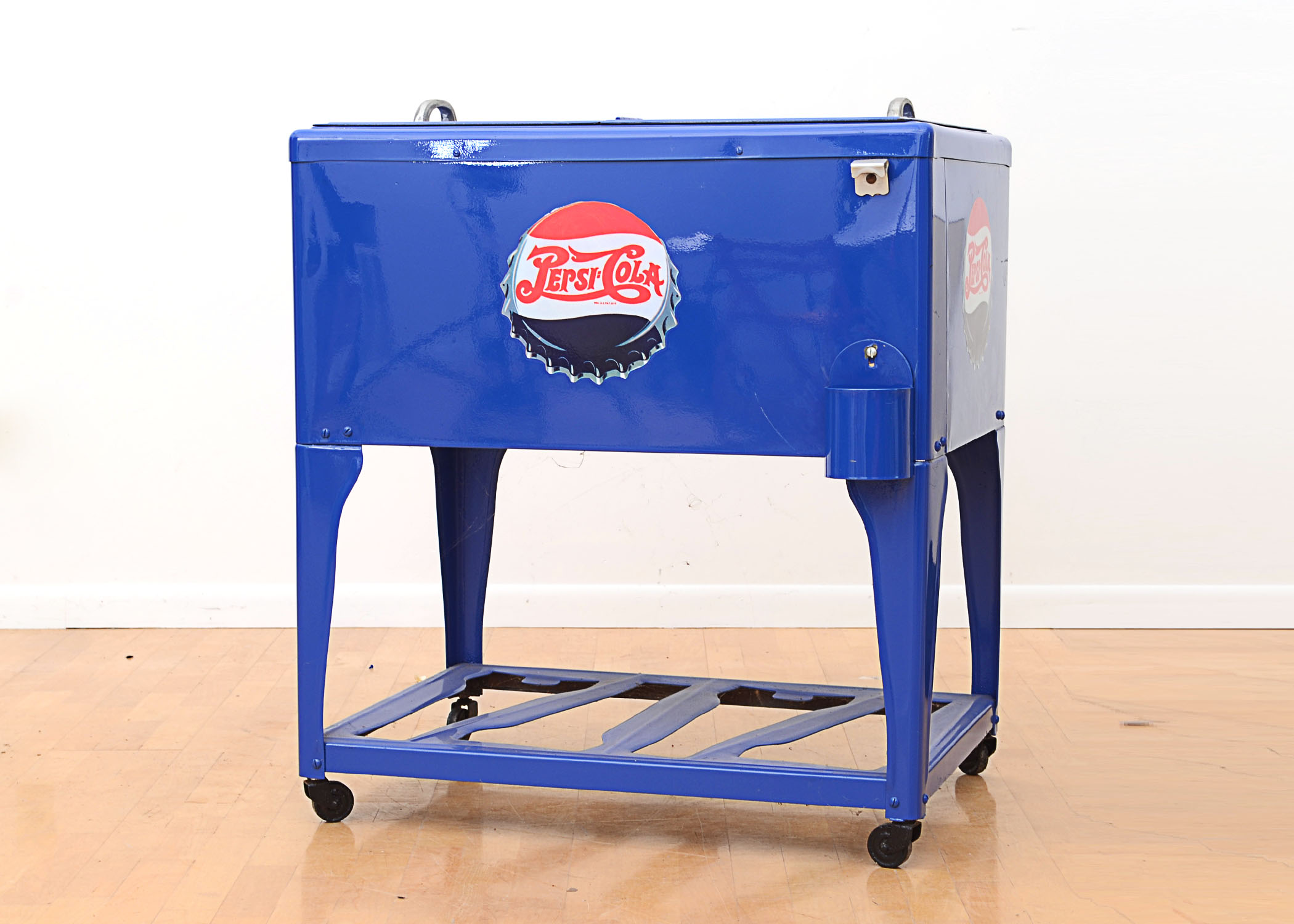 Retro Pepsi Cola Vendor Cooler Cart EBTH