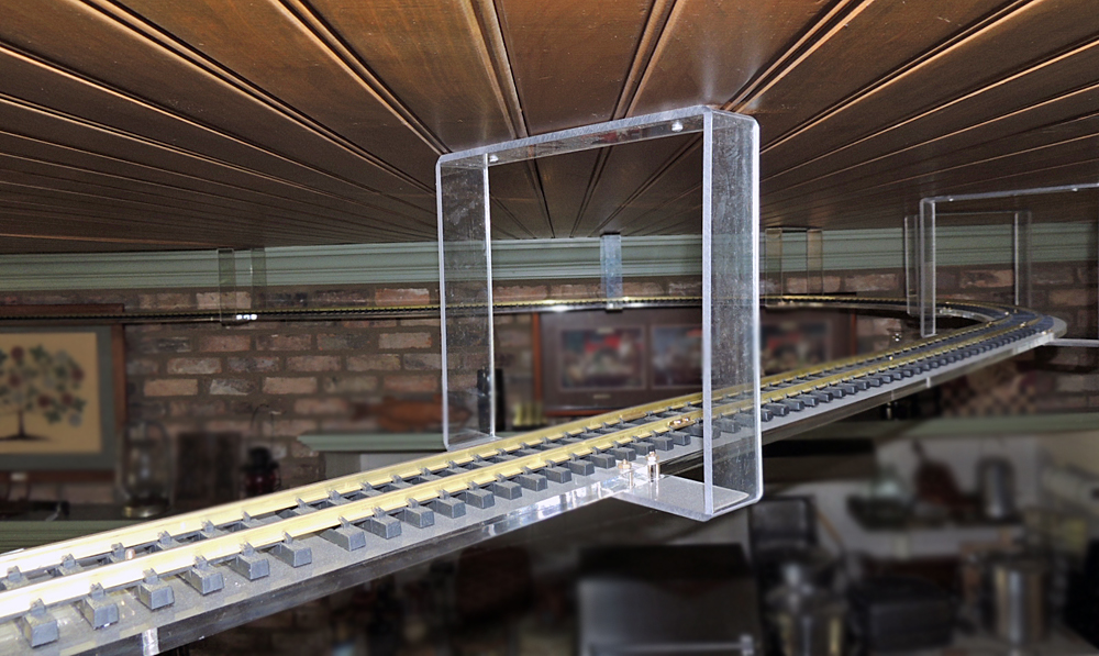 Acrylic Suspended Track System for Garden Scale Train EBTH