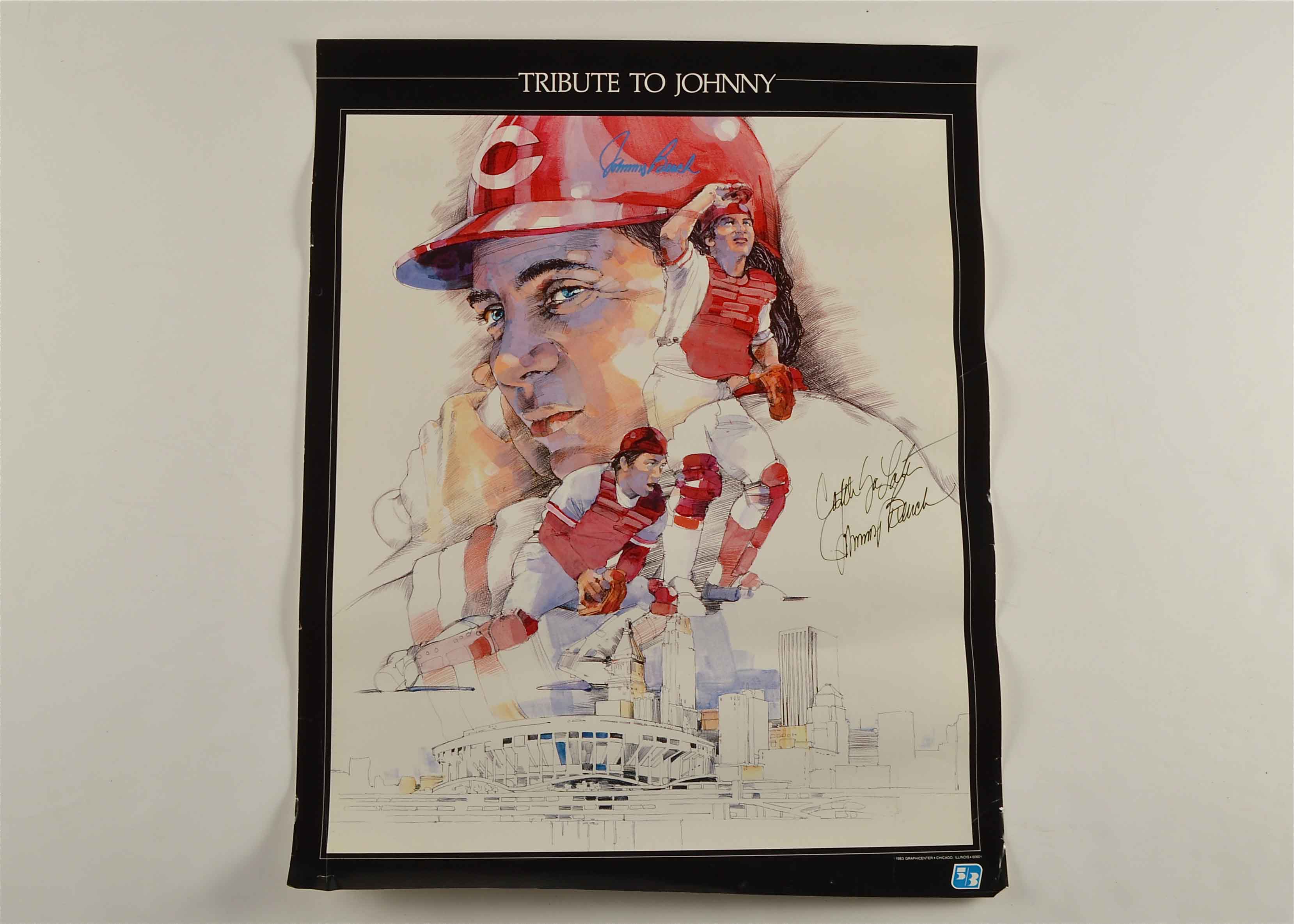 Johnny Bench Cincinnati Reds Autographed Tribute To Johnny Hof