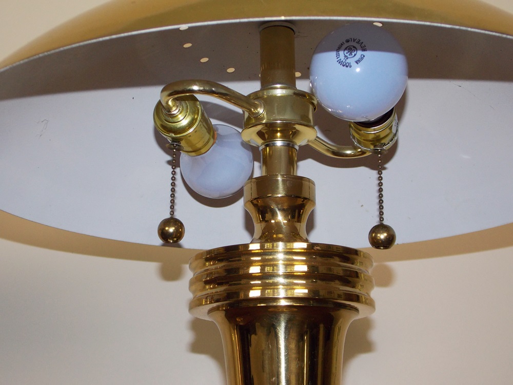 Fantastic Brass "Mutual Sunset Lamp Corp" Table Lamps | EBTH