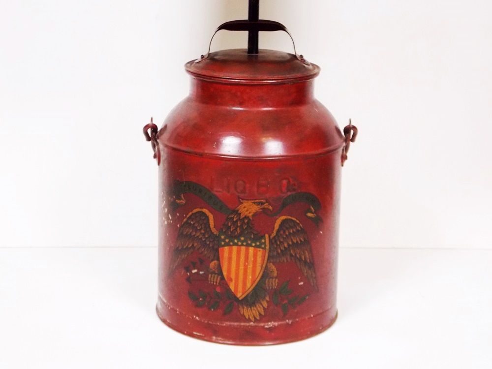 Vintage Painted Metal Milk Jug Table Lamp EBTH