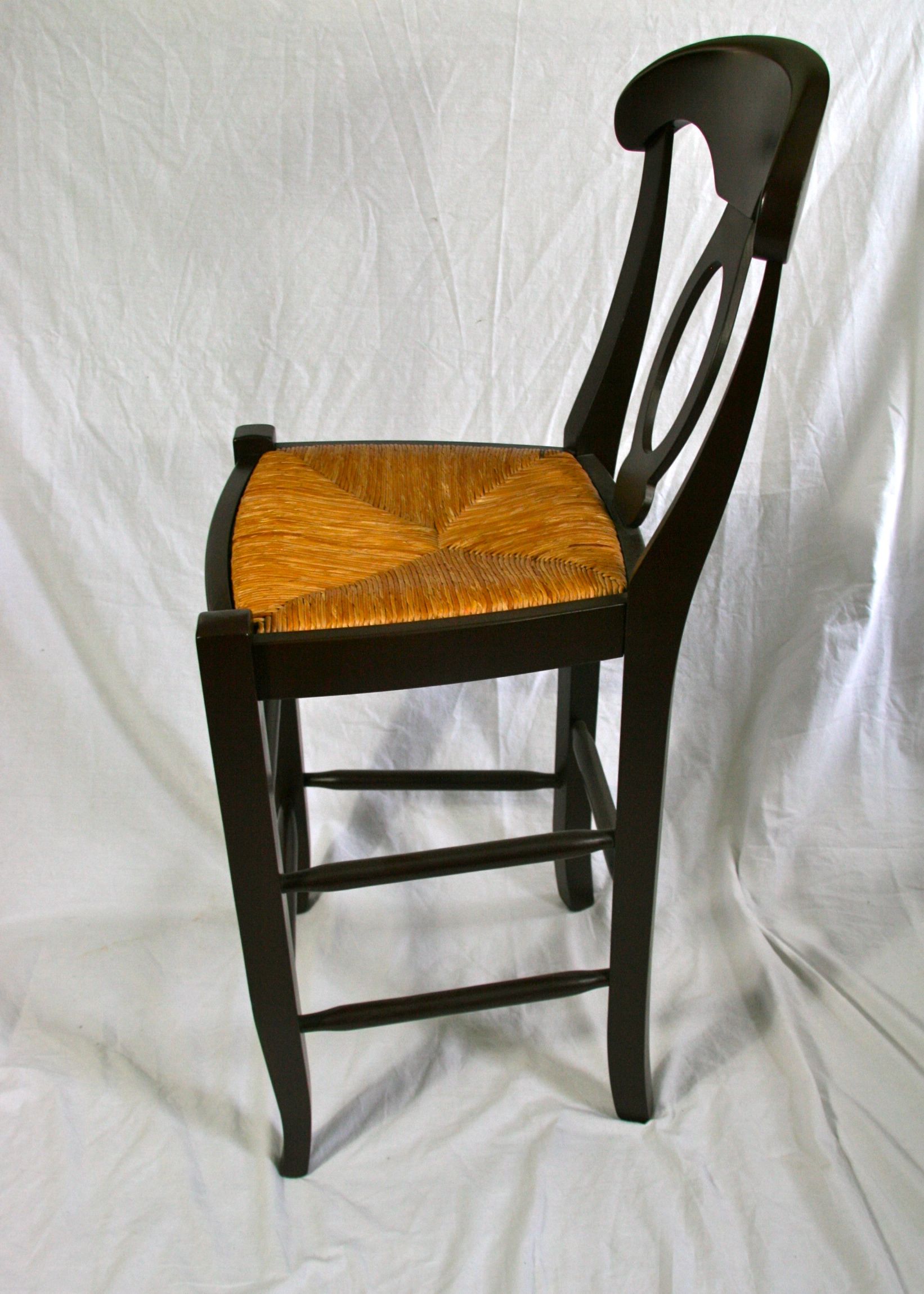 Pottery Barn French Country Style Rush Seat Bar Stools EBTH