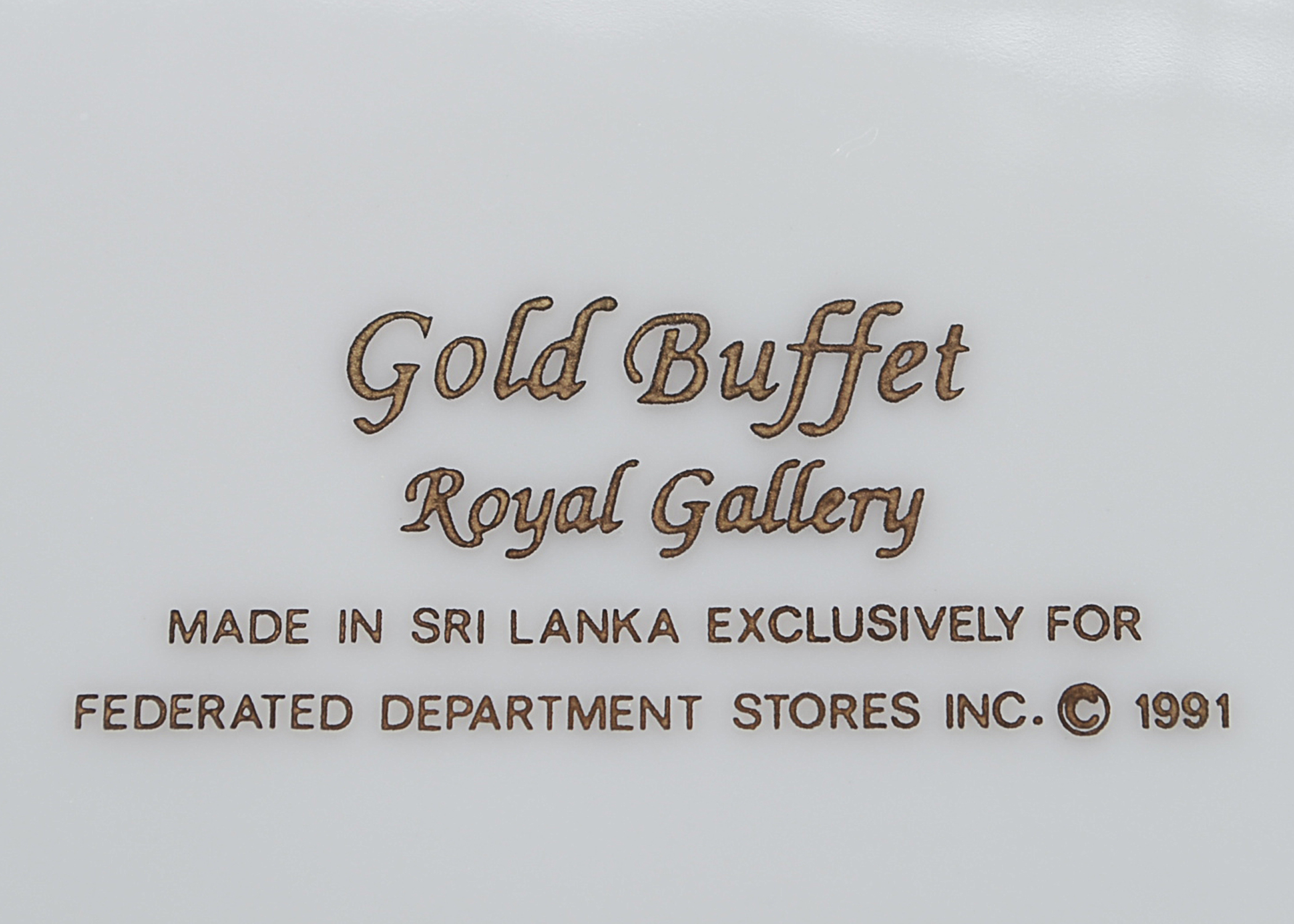 Gold Buffet, Royal Gallery China Plates. EBTH