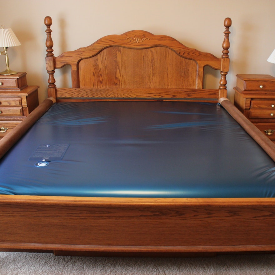 King Size Waterbed with Oak Frame : EBTH from ebth-com-production.imgix.net...