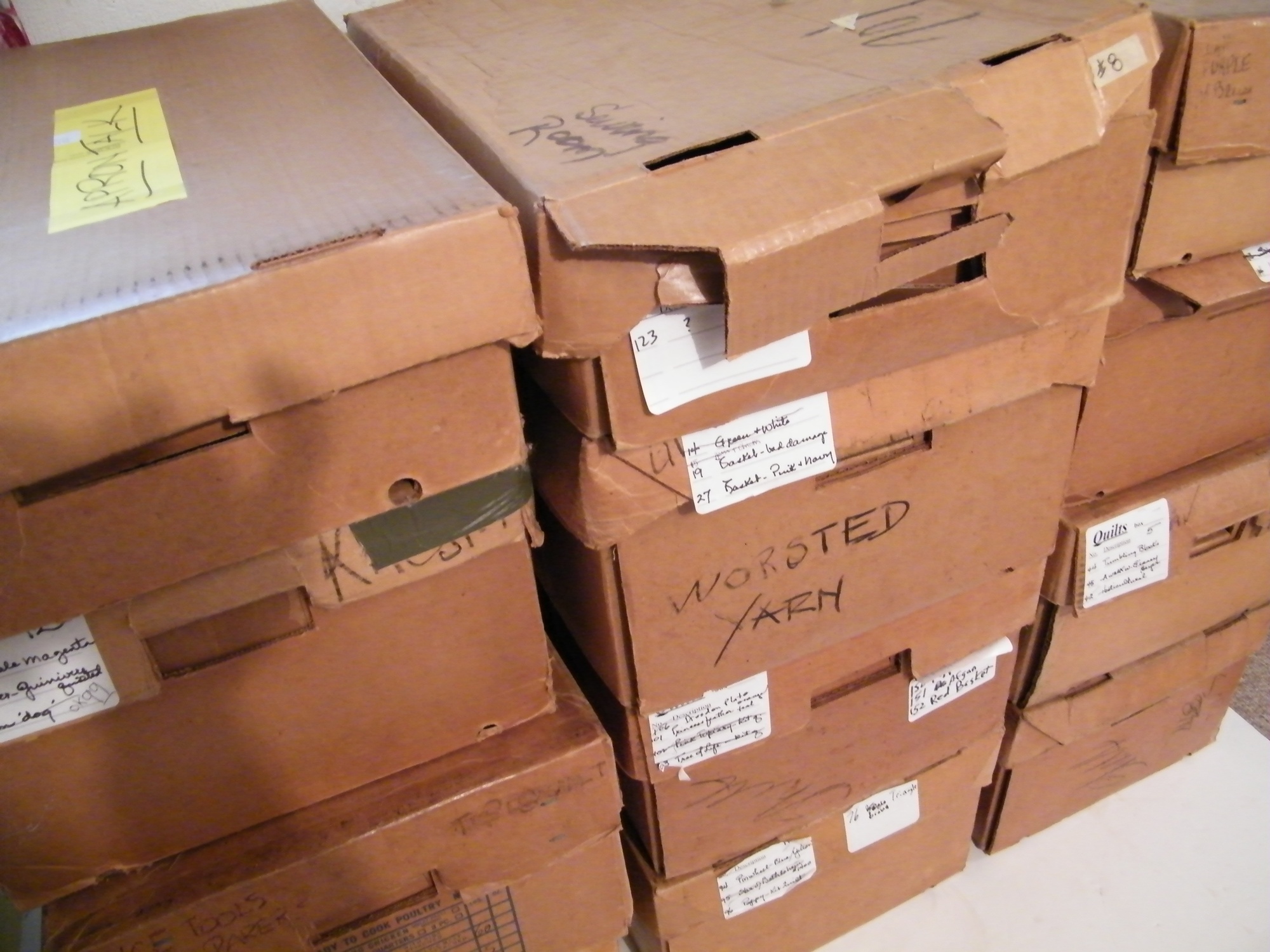 Waxed Cardboard Storage Boxes with Lids EBTH