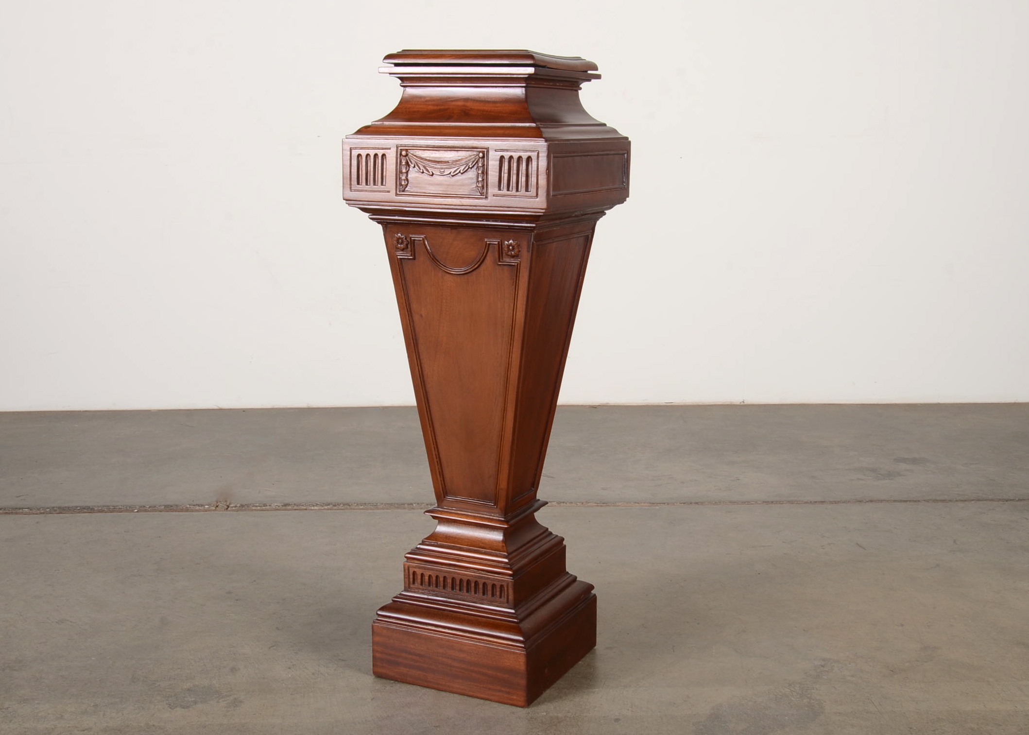 Walnut Column Fern Stand, Pedestal EBTH