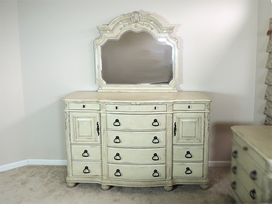Laura Ashley Home Dresser And Mirror French Country Style Ebth