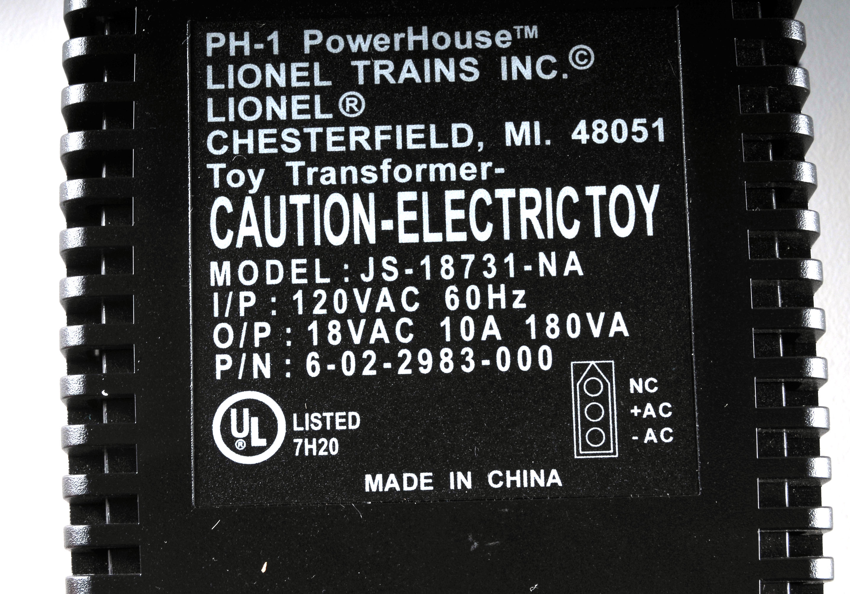 Lionel Powerhouse 180 Power Supply EBTH