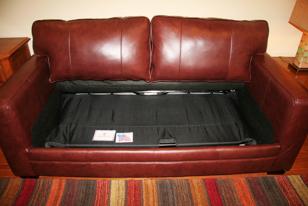 Havertys Leather Sleeper Sofa EBTH