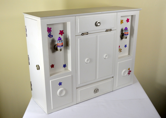 American Girl Doll 3in1 White Wood Murphy Bed EBTH