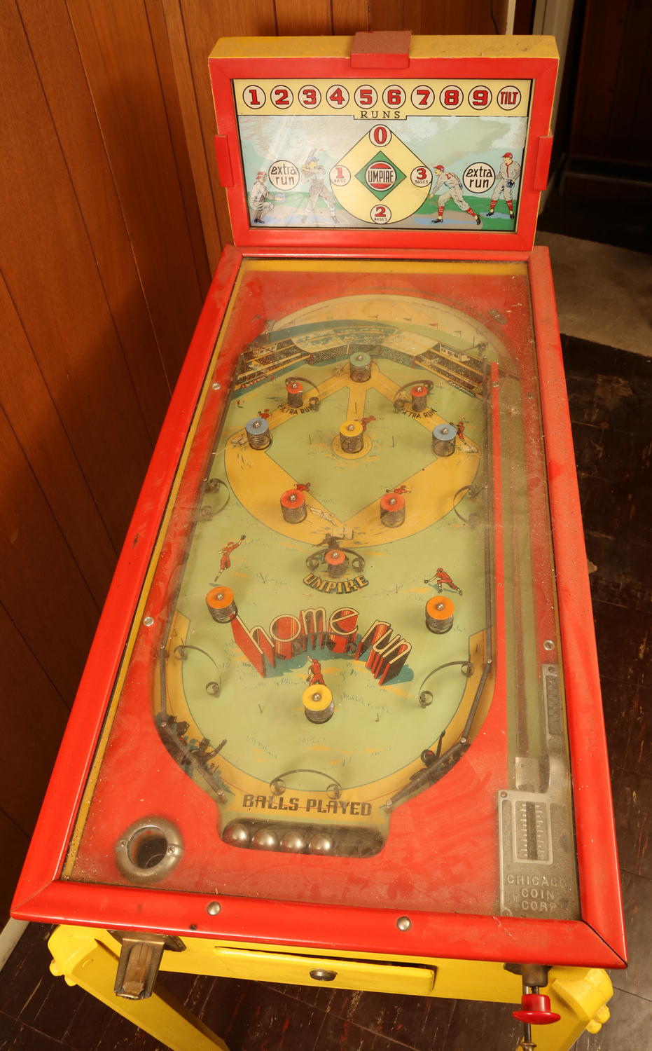 1937 "Home Run" Chicago Coin Pinball Machine EBTH