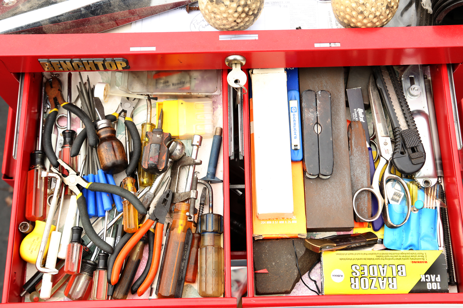 Red Benchtop Brand Tool Chest with Tools EBTH