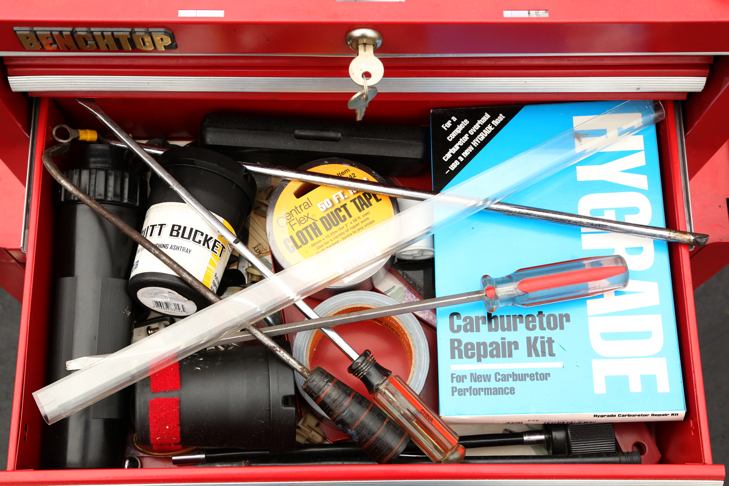 Red Benchtop Brand Tool Chest with Tools EBTH