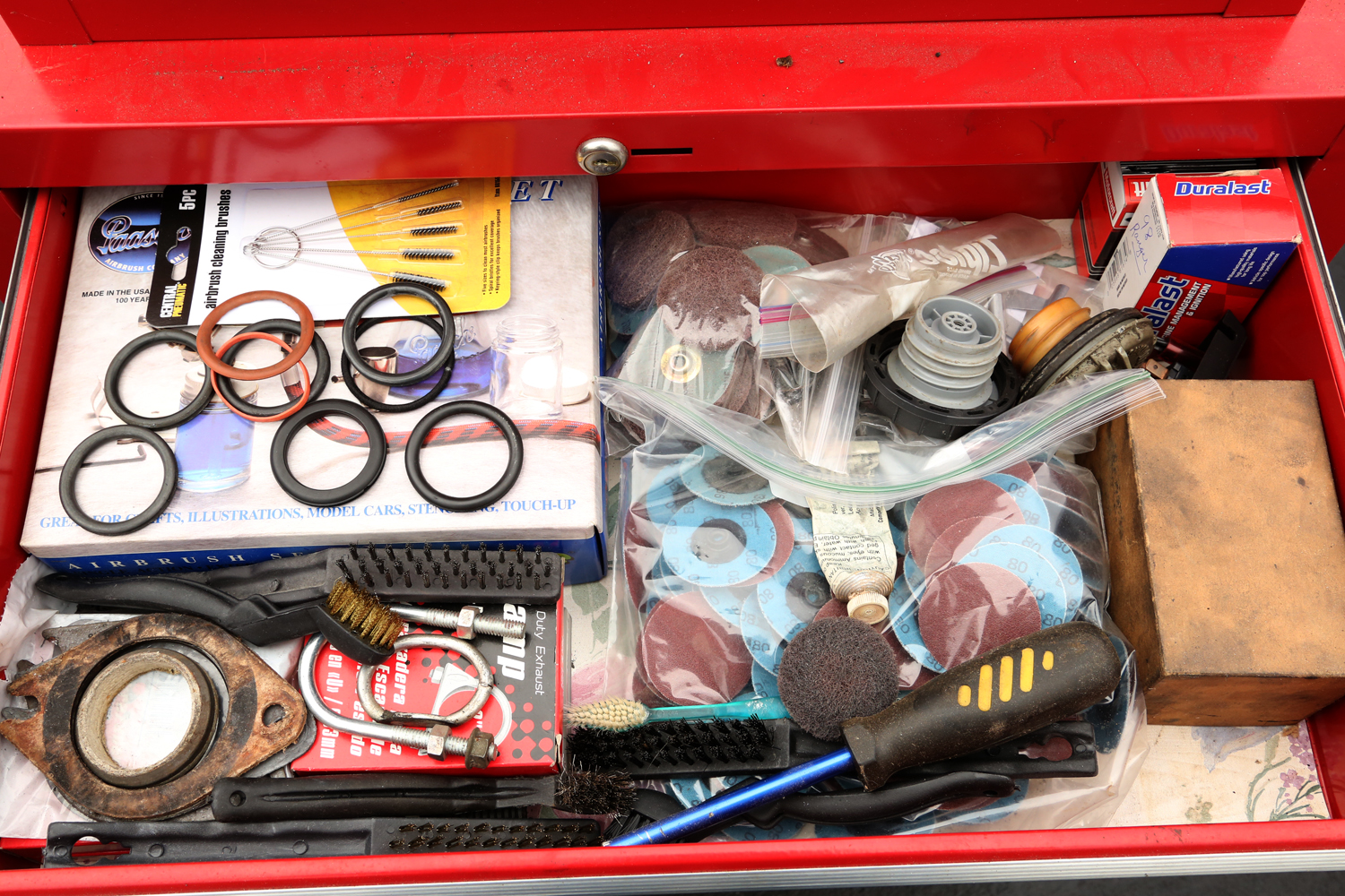Red Benchtop Brand Tool Chest with Tools EBTH