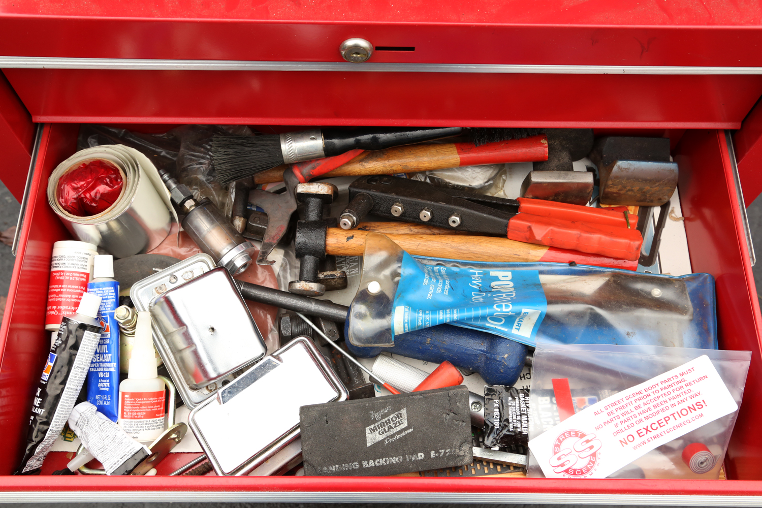 Red Benchtop Brand Tool Chest with Tools EBTH