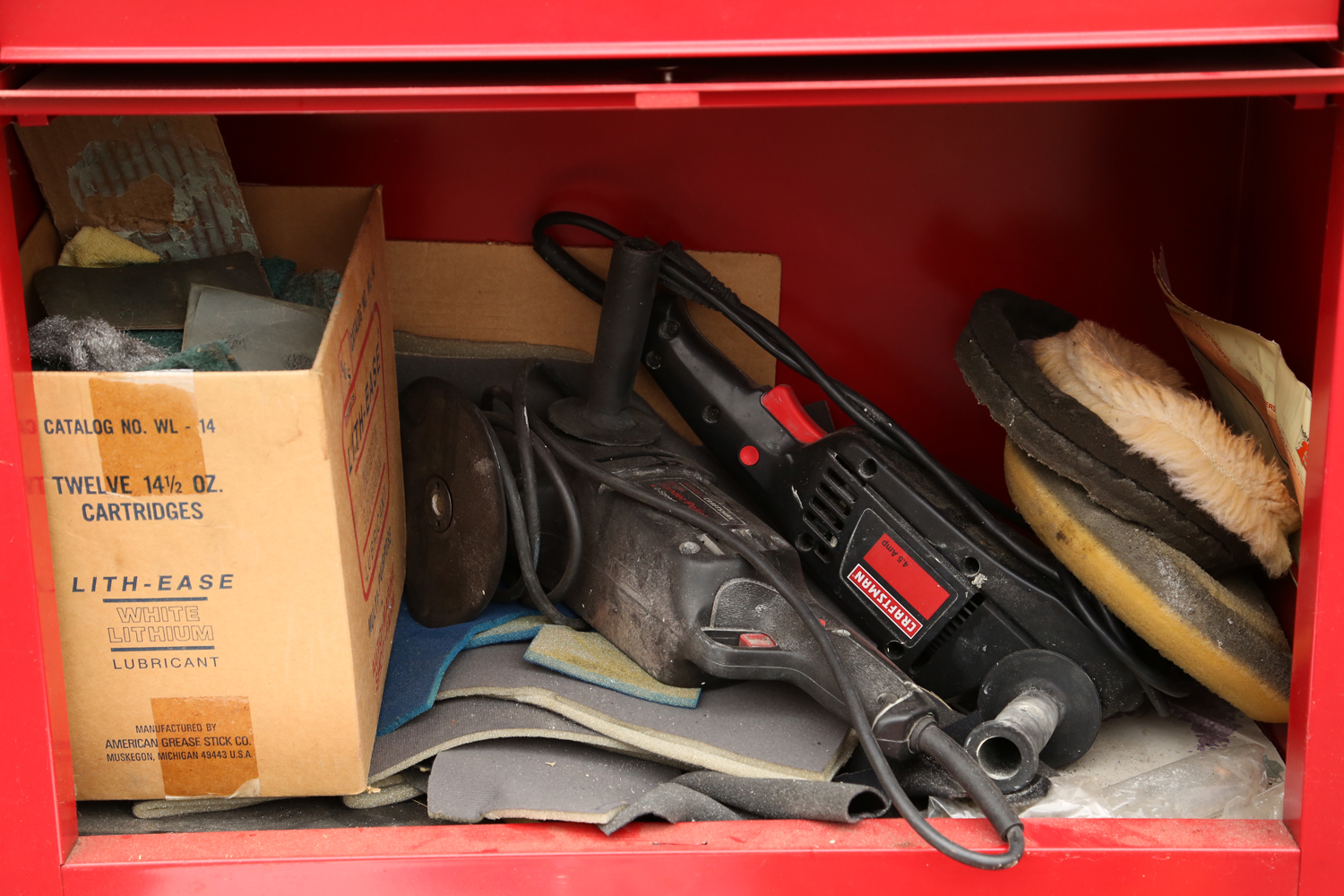 Red Benchtop Brand Tool Chest with Tools EBTH