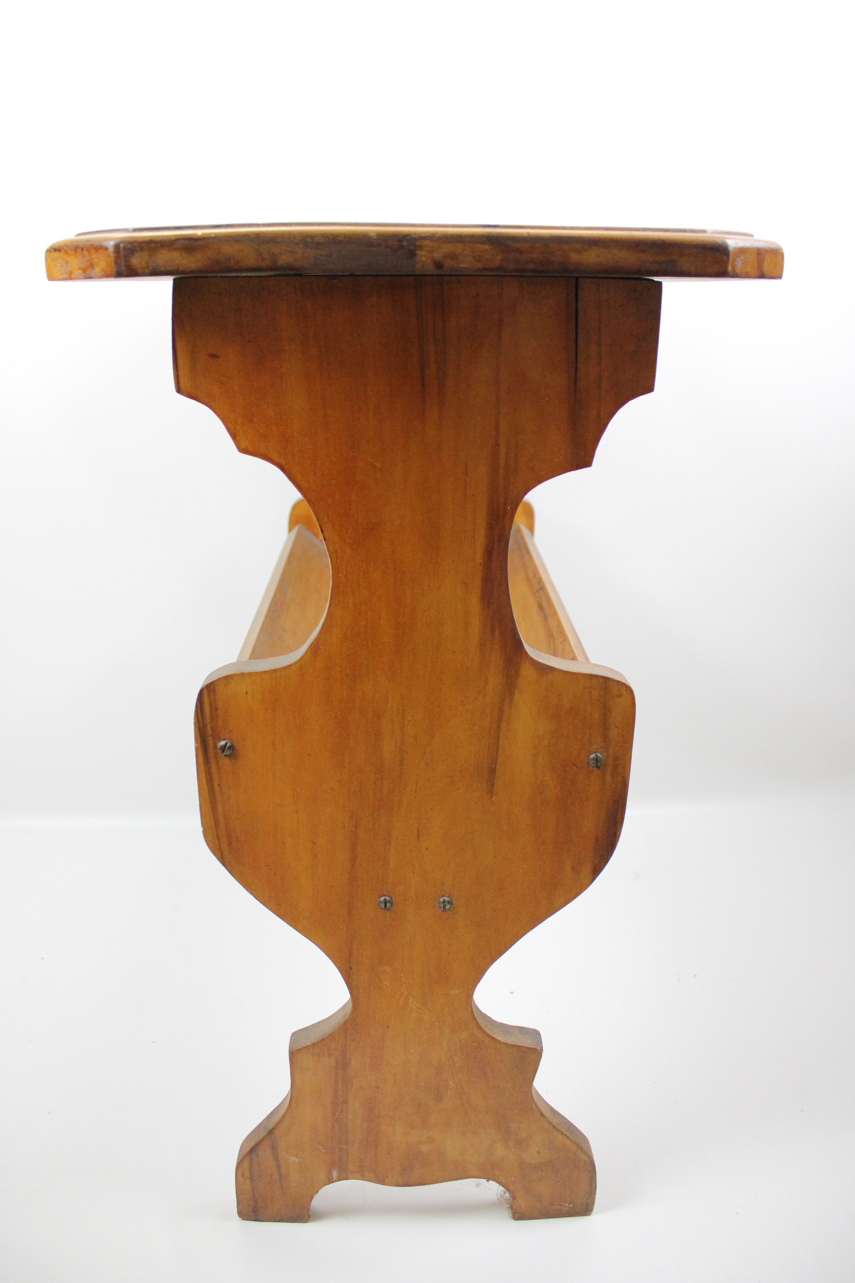 Oak Finished Wooden Side Table with Magazine Rack EBTH