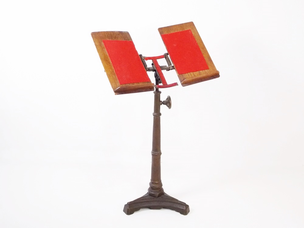 Victorian Book Stand with A Folding Book Rest and Telescoping Stem EBTH