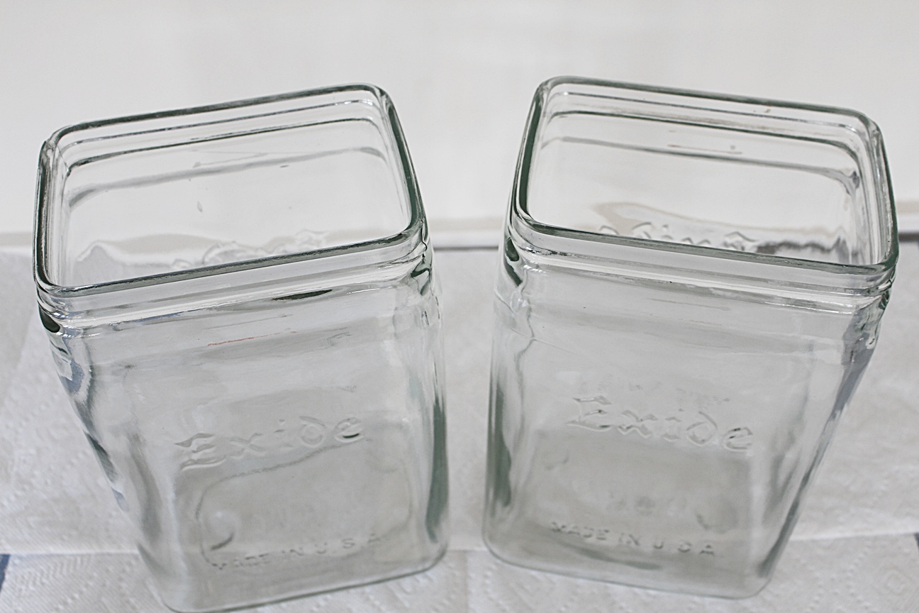 Vintage Exide Battery Glass Jars EBTH