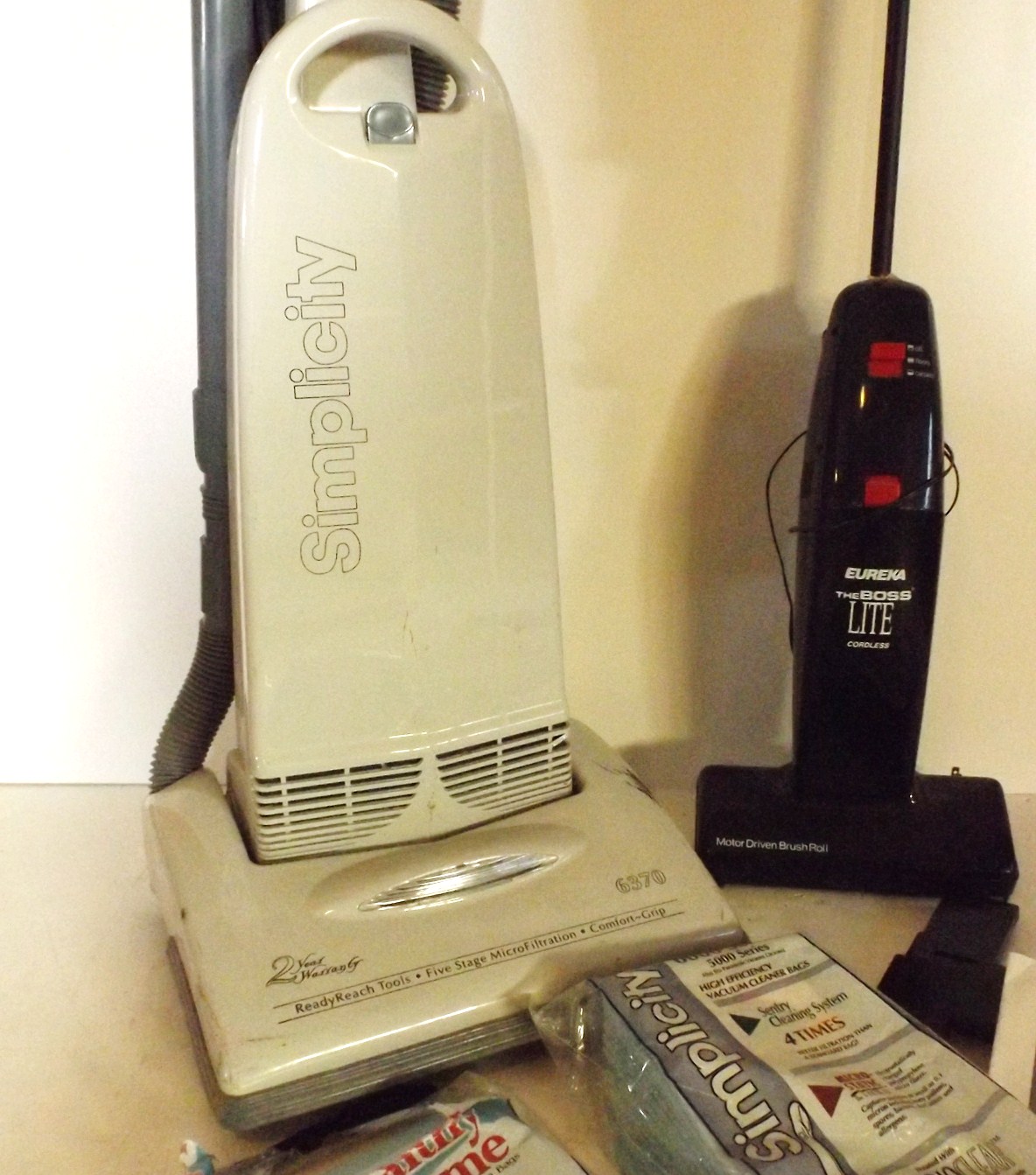 Simplicity Upright Vacuum Cleaner and Eureka Cordless Vacuum EBTH