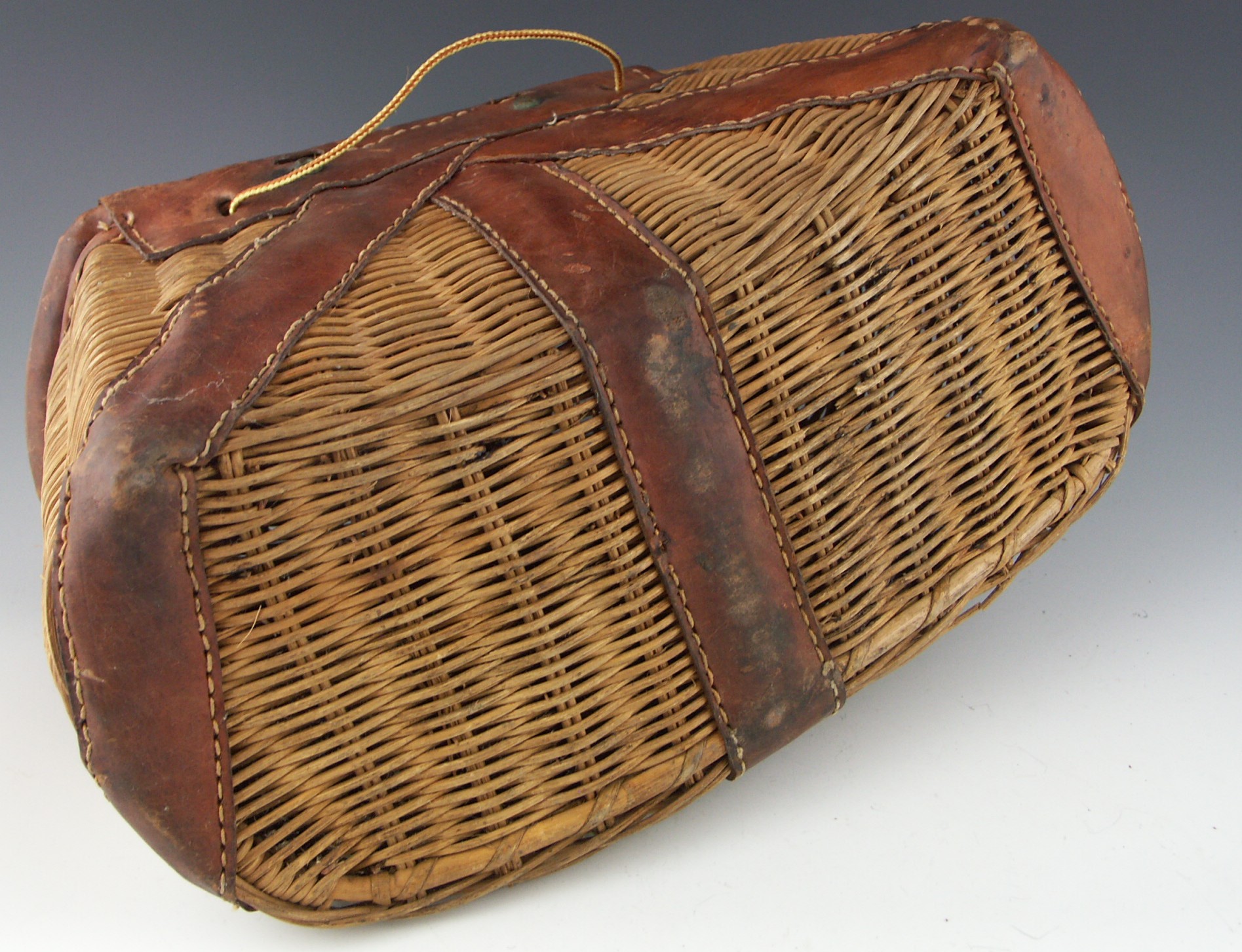 Antique Fishing Creel Basket EBTH