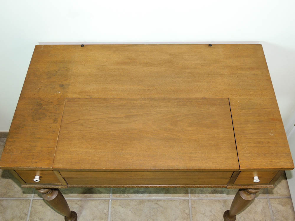 Mahogany Top Writing Desk by Colonial Manufacturing Company EBTH