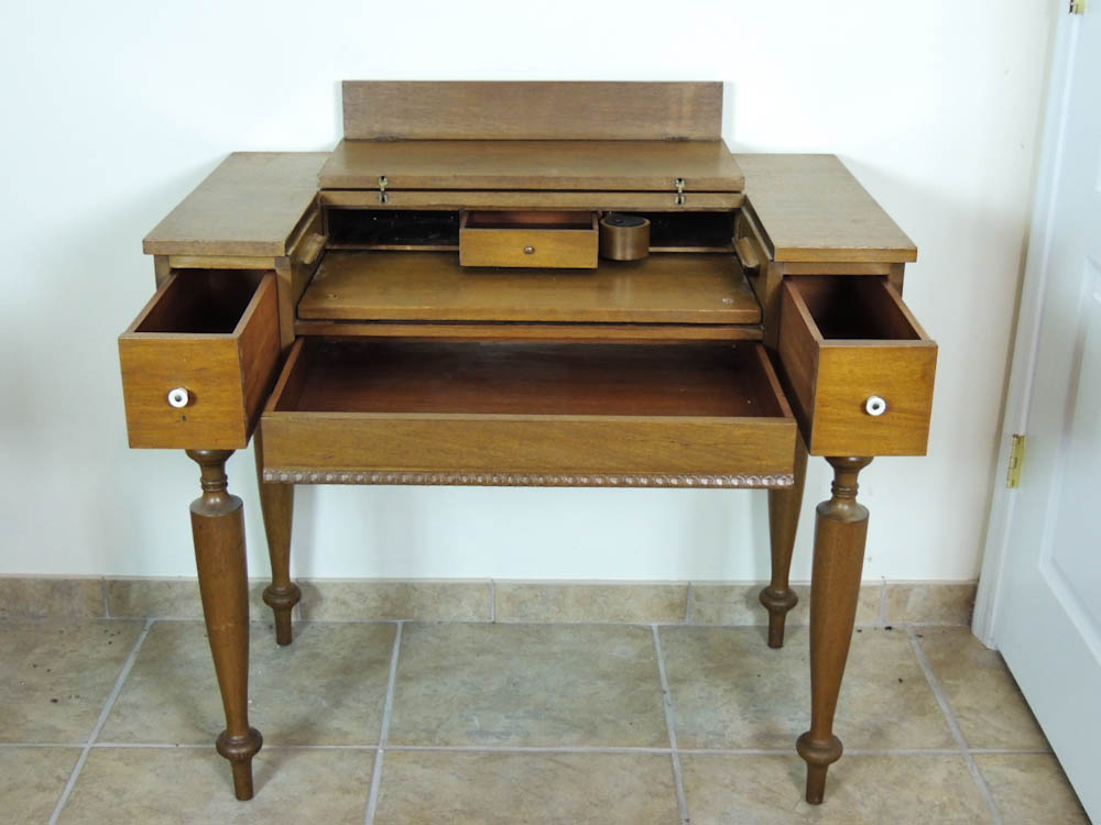 Mahogany Top Writing Desk by Colonial Manufacturing Company EBTH
