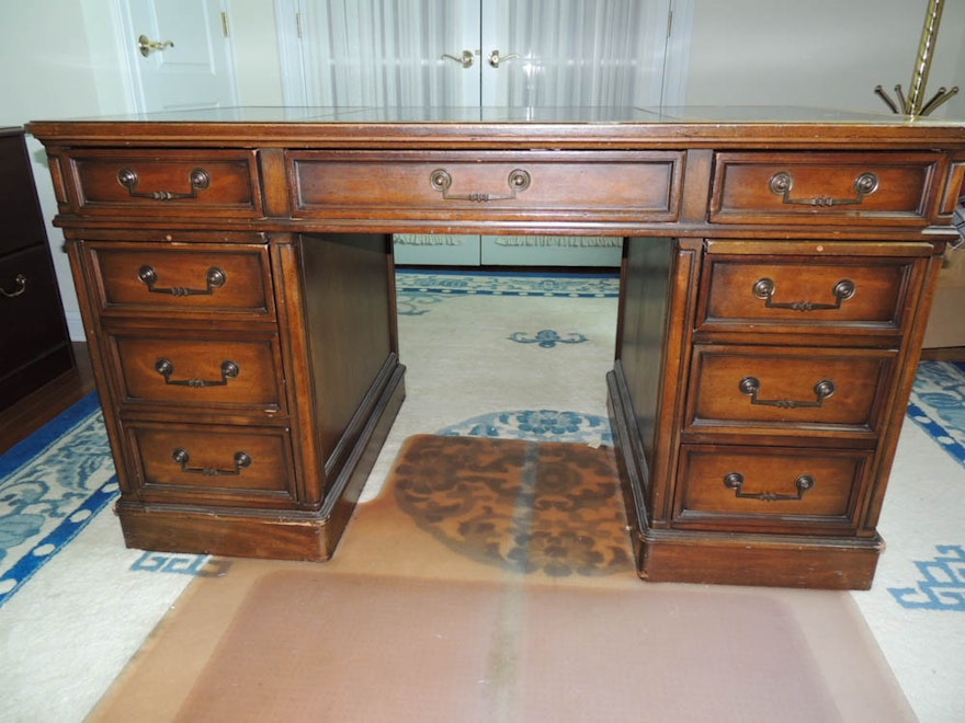 Sligh Lowry Leather Top Desk Ebth