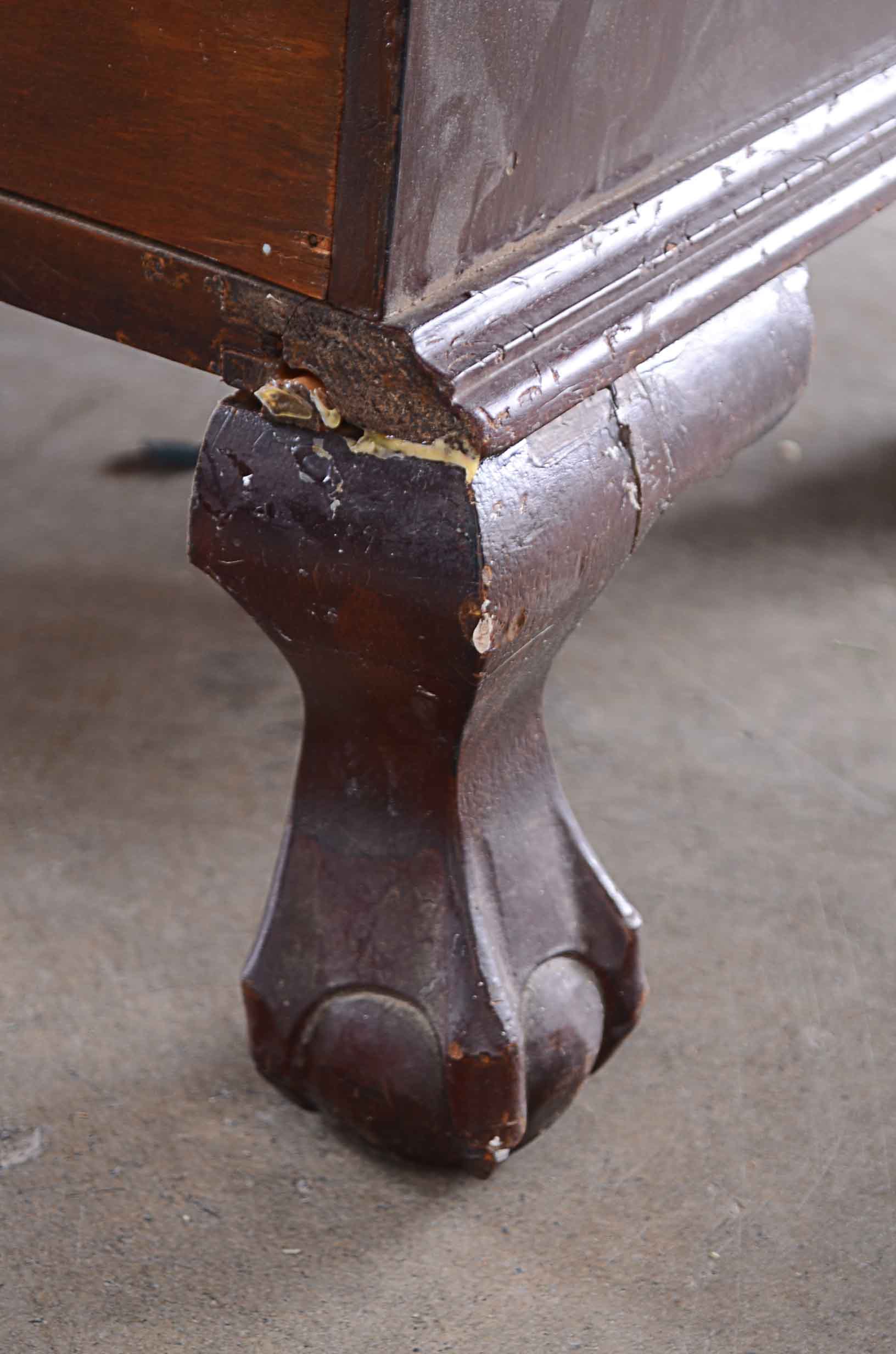 Antique Mahogany Slant Front Secretary with Claw and Ball Feet EBTH