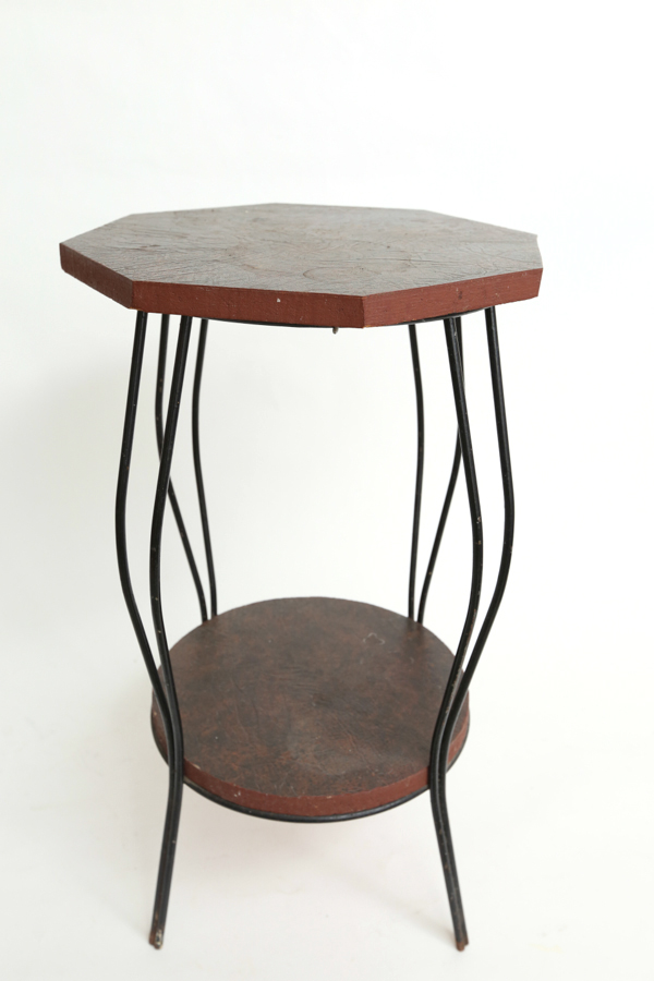 Small Wood Composition Table Plant Stand EBTH