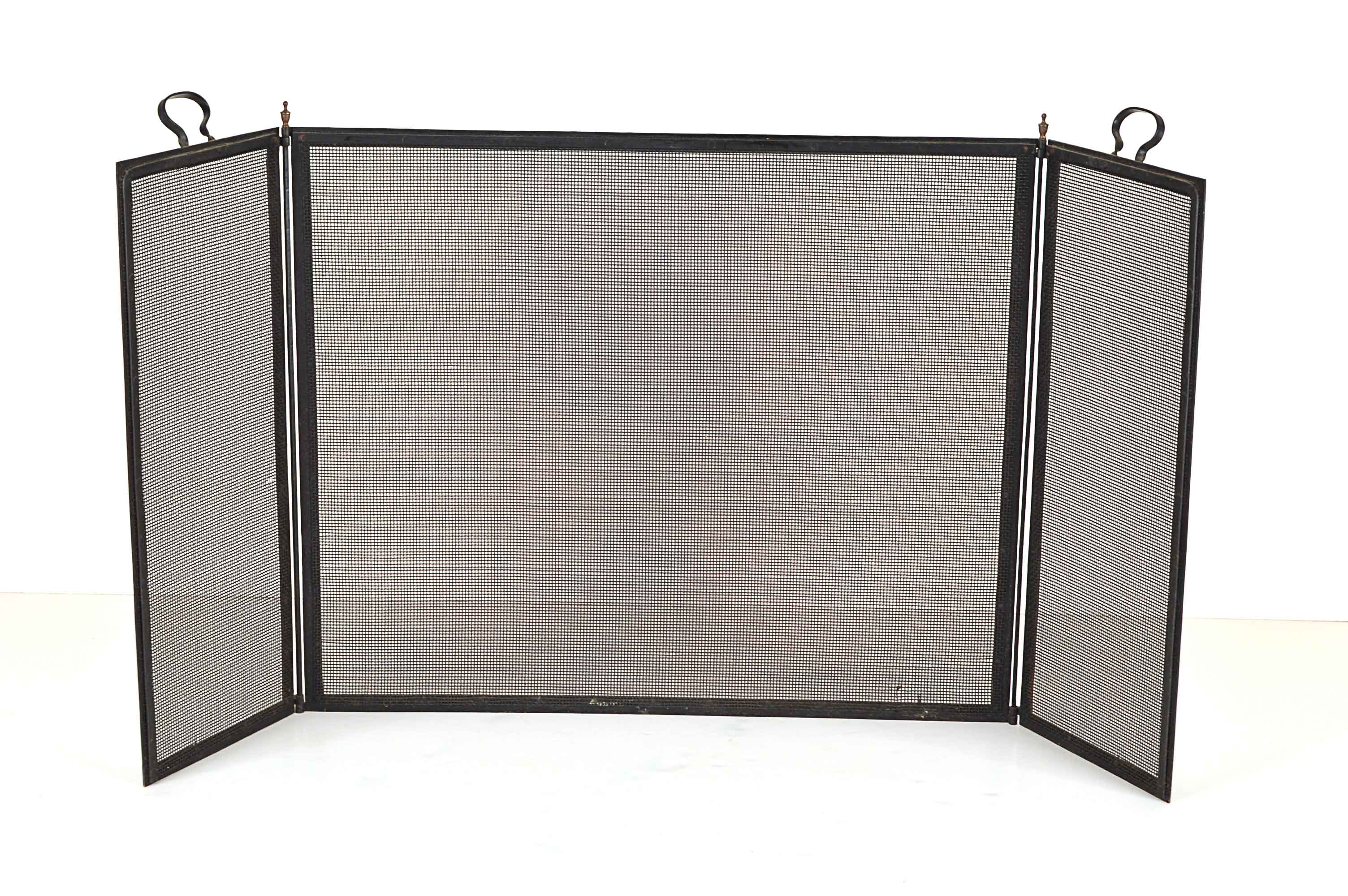 Hinged Fireplace Screen and Tools EBTH